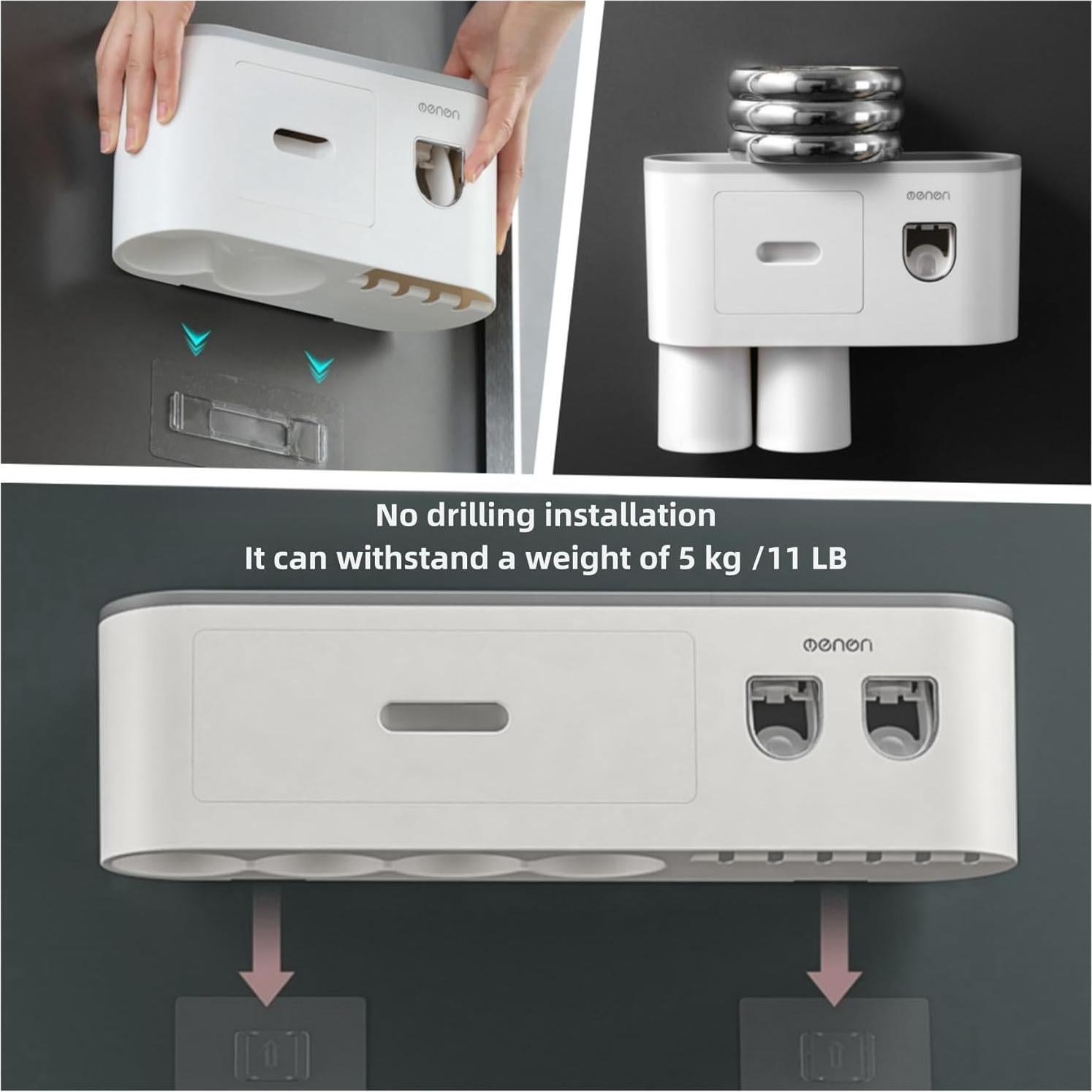 Soporte de Cepillo de Dientes Celsitudo con Dispensador y Taza