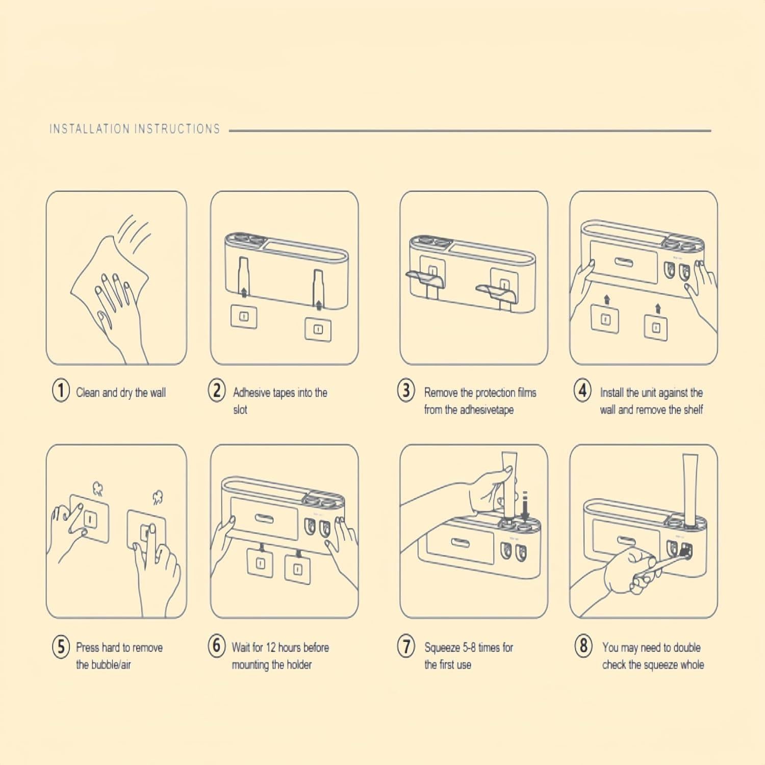 Soporte de Cepillo de Dientes Celsitudo con Dispensador y Taza