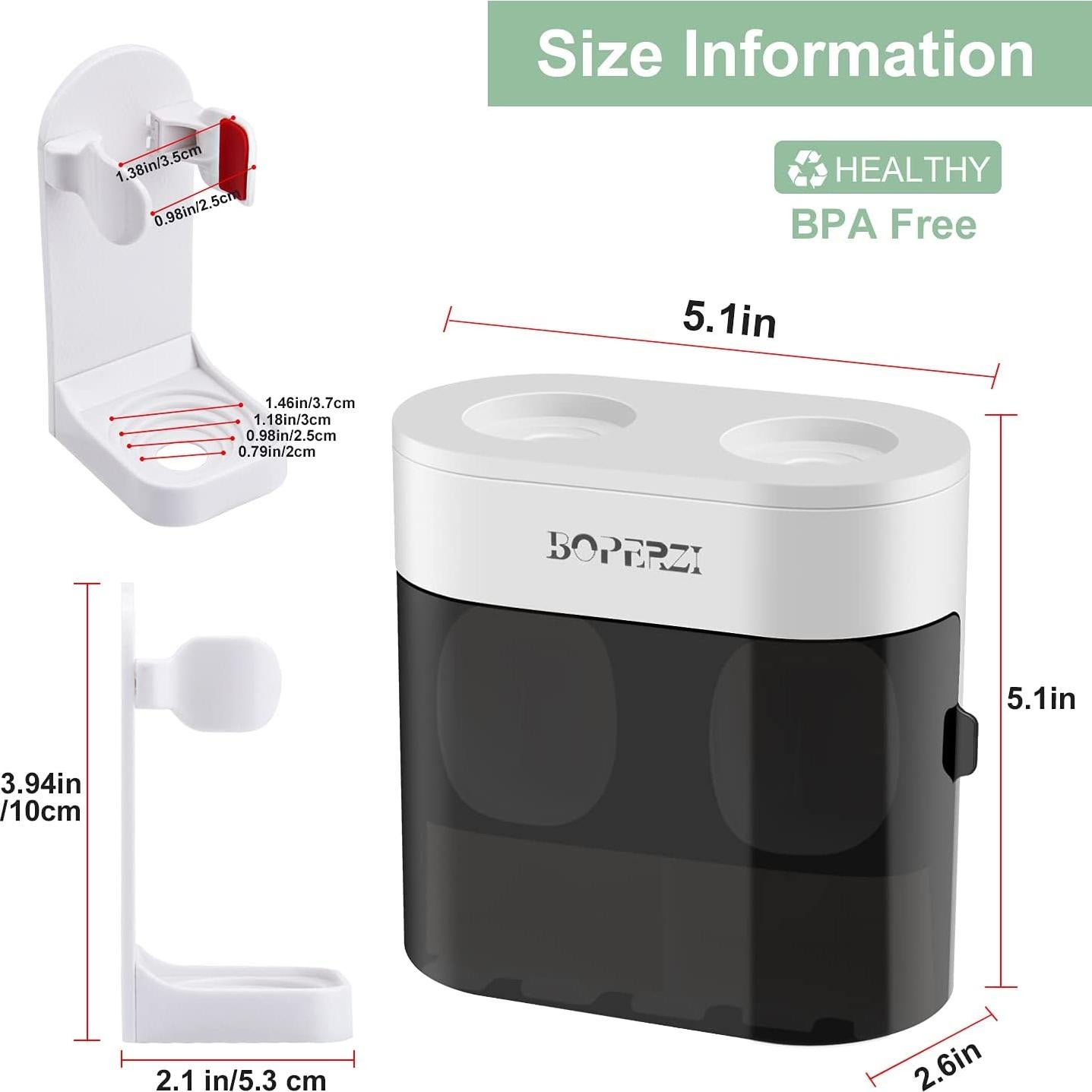 Soporte de Cepillo de Dientes Boperzi con Dispensador Automático