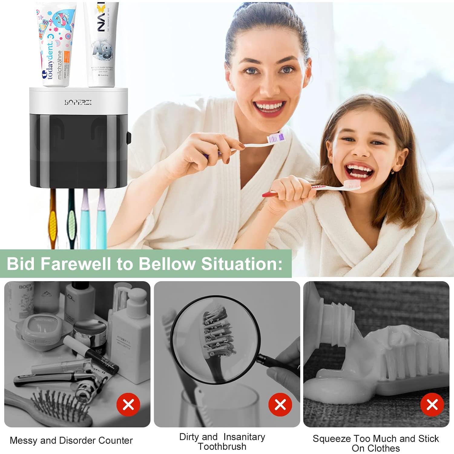 Soporte de Cepillo de Dientes Boperzi con Dispensador Automático