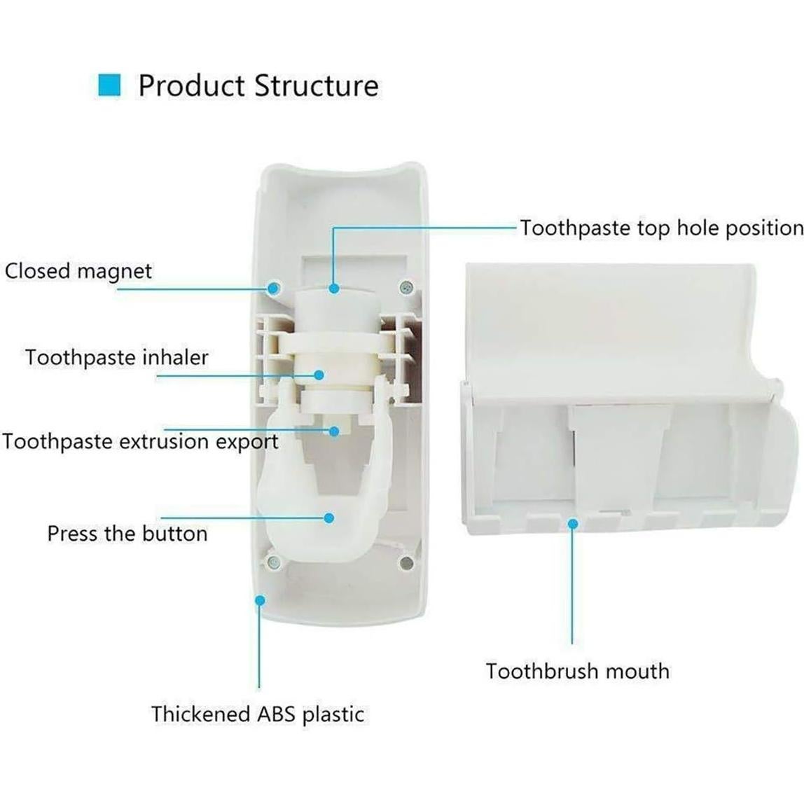 Dispensador Automático de Pasta de Dientes UpTuoLi Rosa con Soporte