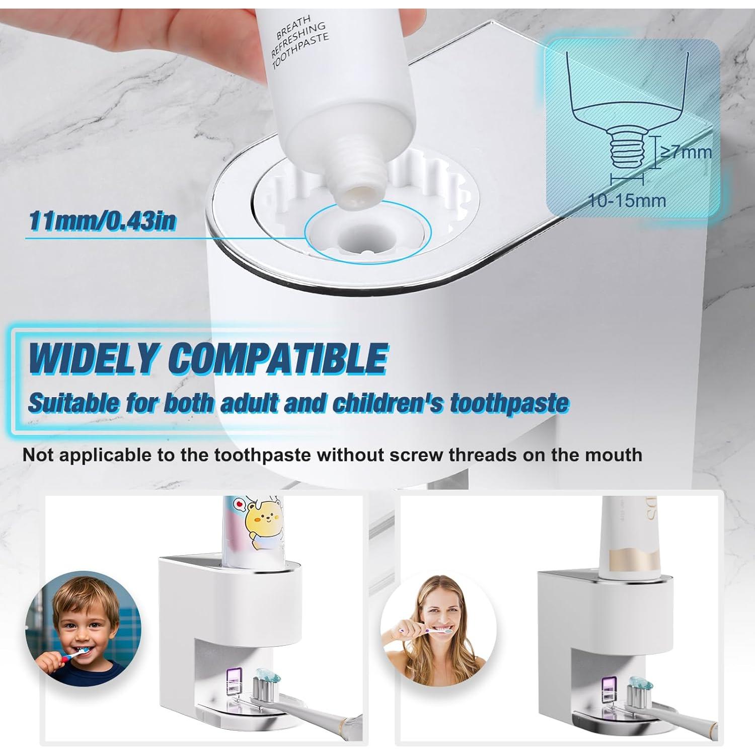 Dispensador Automático de Pasta de Dientes Monstake - Blanco - 6 Niveles