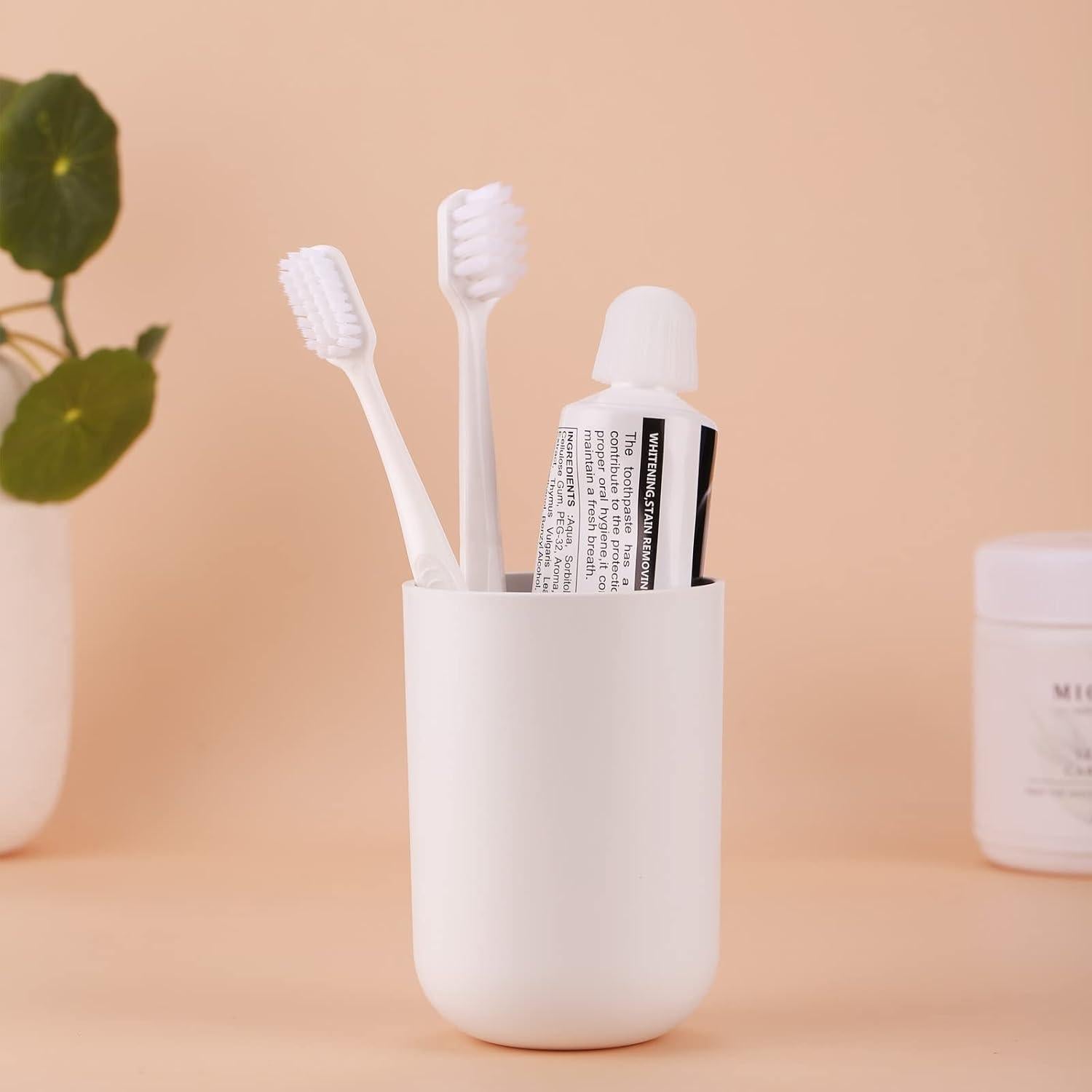 Dispensador de Pasta de Dientes UDQYQ - Tapa Automática para Niños y Adultos