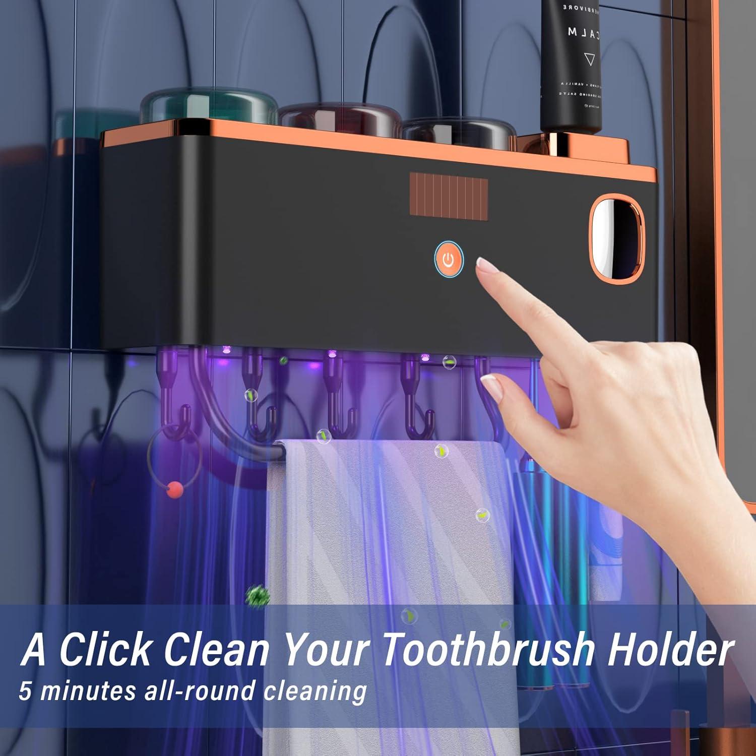 Soporte para Cepillos de Dientes Bailinna con Dispensador Solar