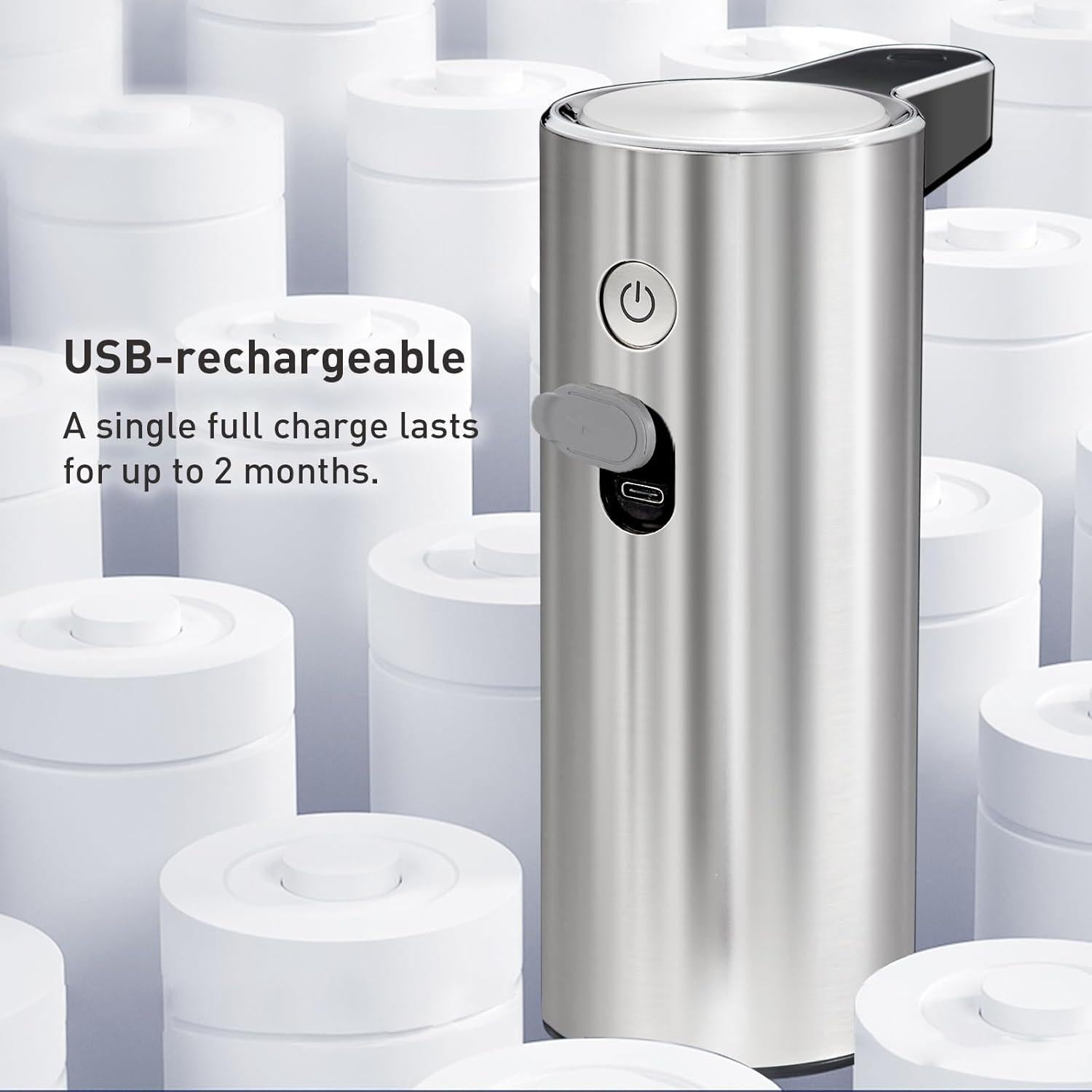 Dispensador de Jabón Automático EKO Aroma Acero Inoxidable 266 ml