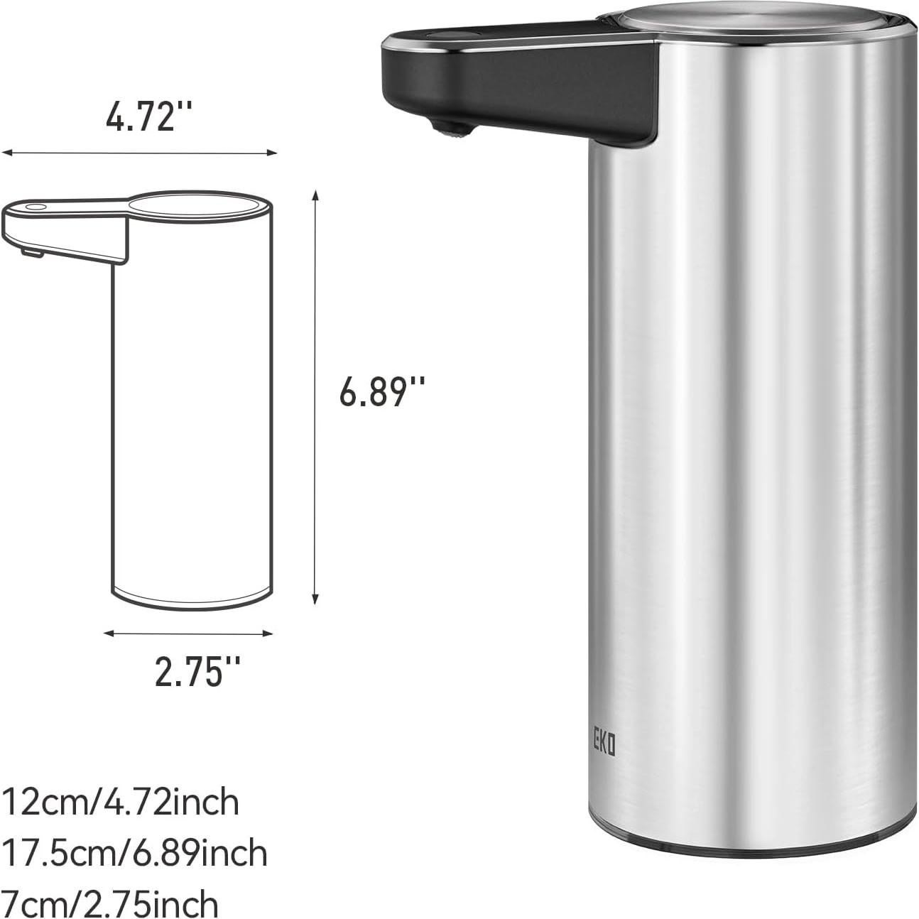 Dispensador de Jabón Automático EKO Aroma Acero Inoxidable 266 ml