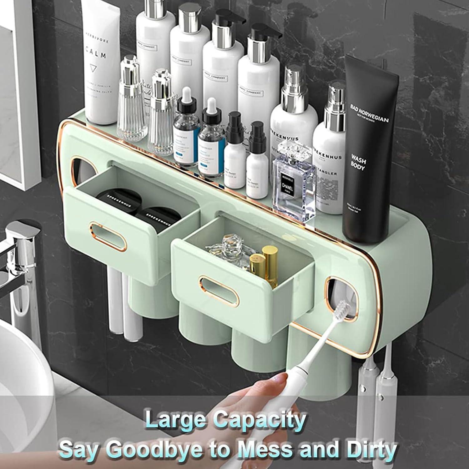 Soporte para Cepillos de Dientes Wekity Verde con Dispensador