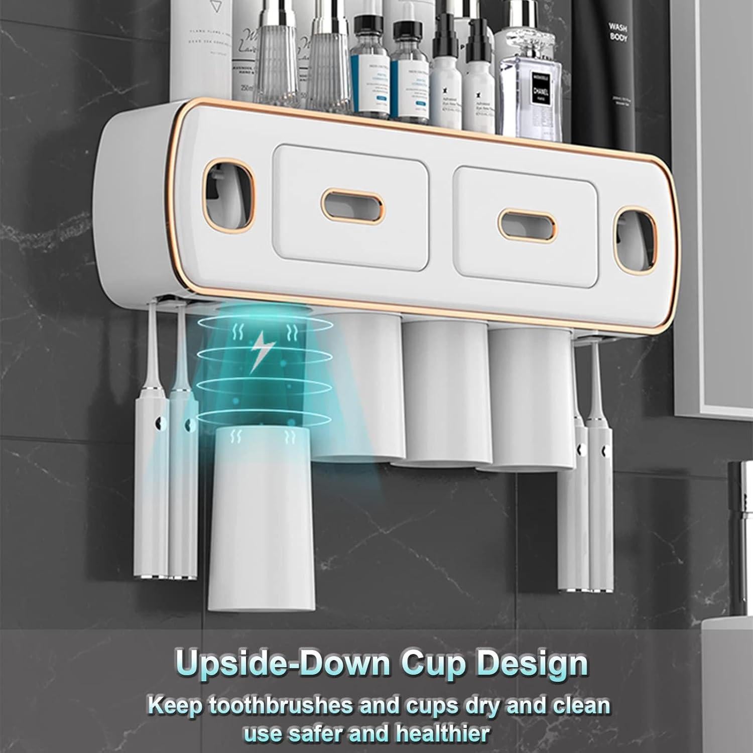 Soporte para Cepillos de Dientes Wekity Verde con Dispensador