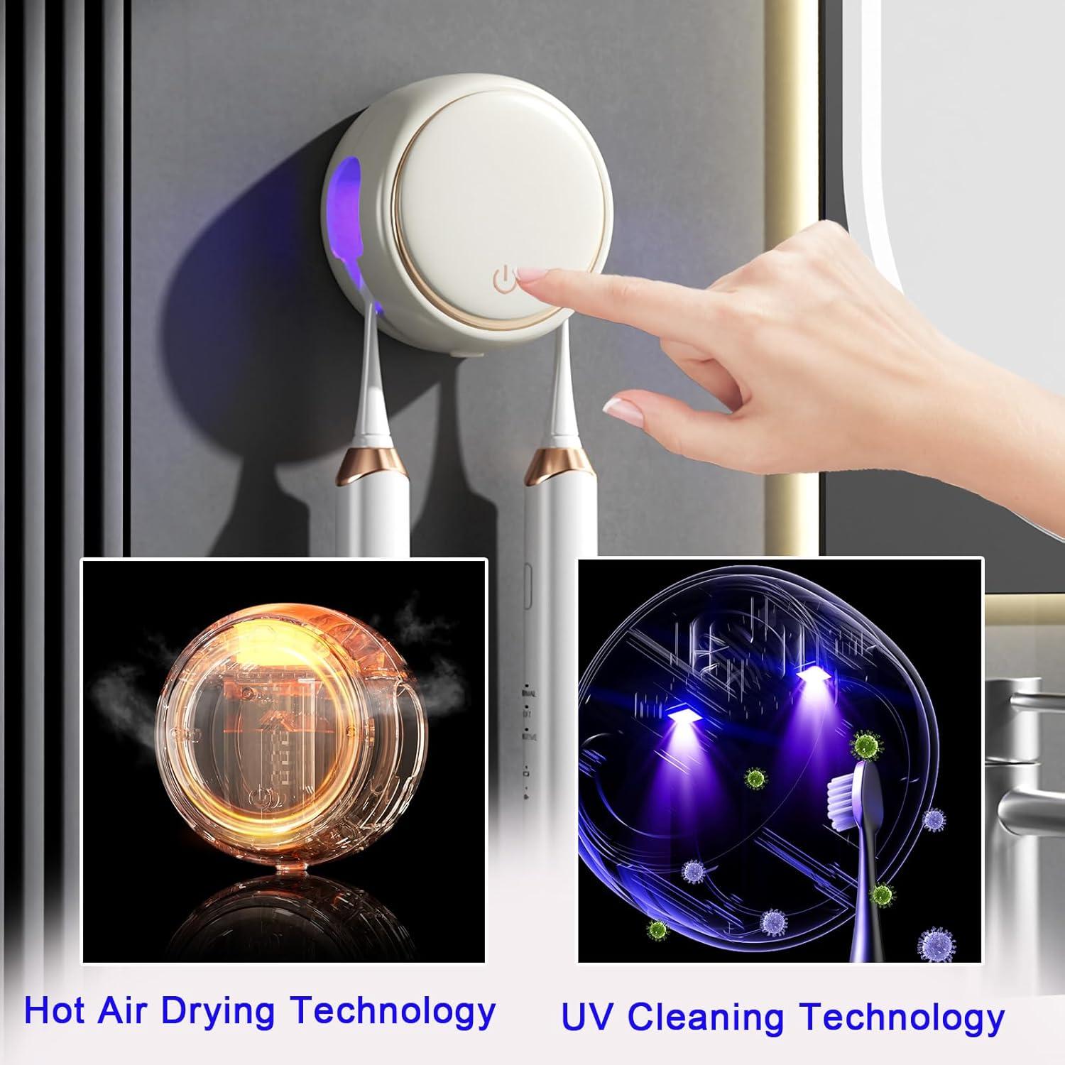 Soporte para Cepillos de Dientes Wekity Blanco con Secado Rápido