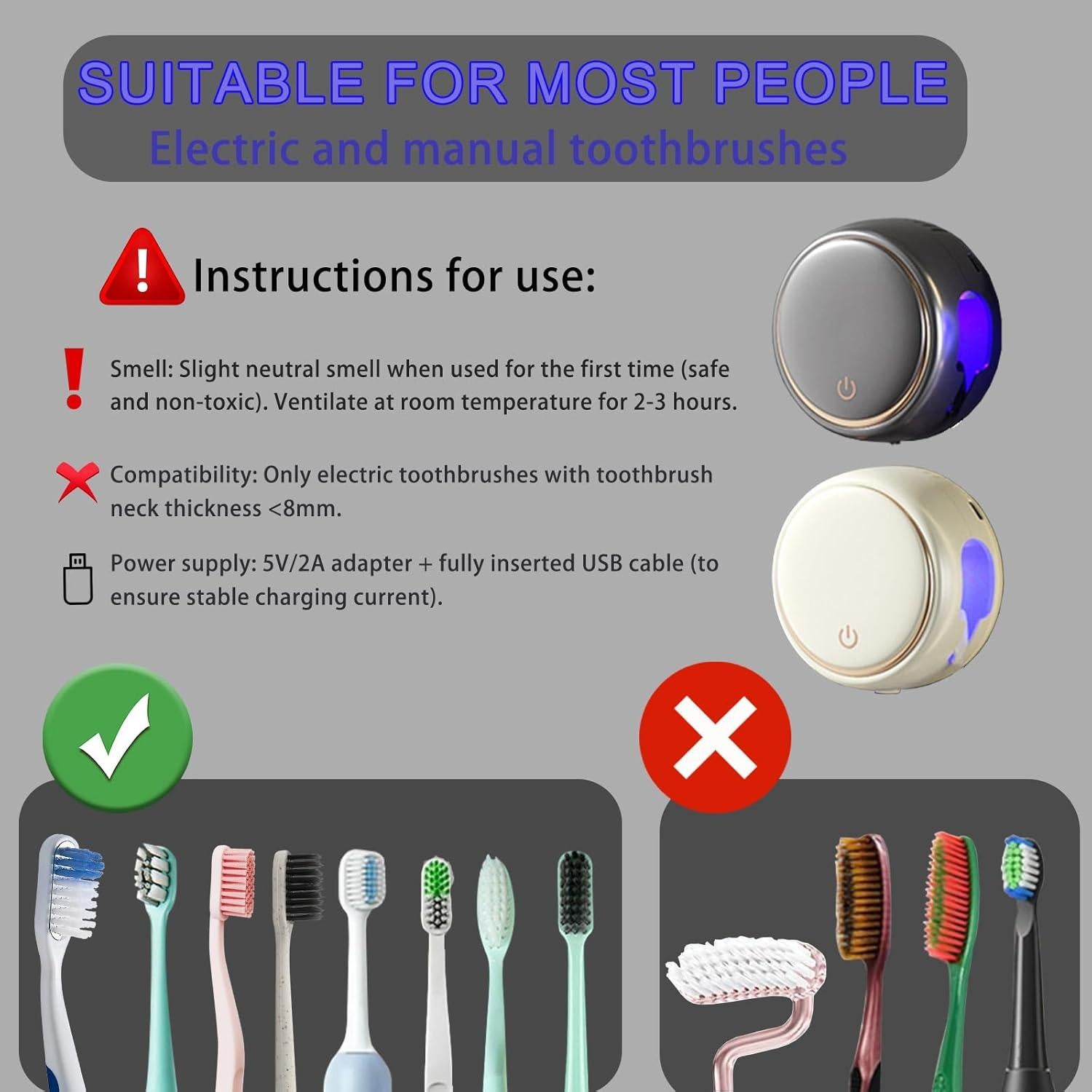 Soporte para Cepillos de Dientes Wekity Blanco con Secado Rápido