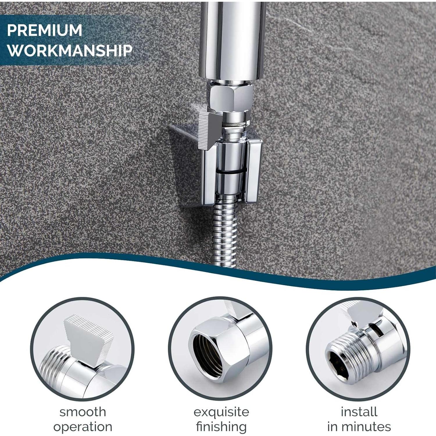 Válvula de Cierre de Latón Angle Simple para Ducha Cromo