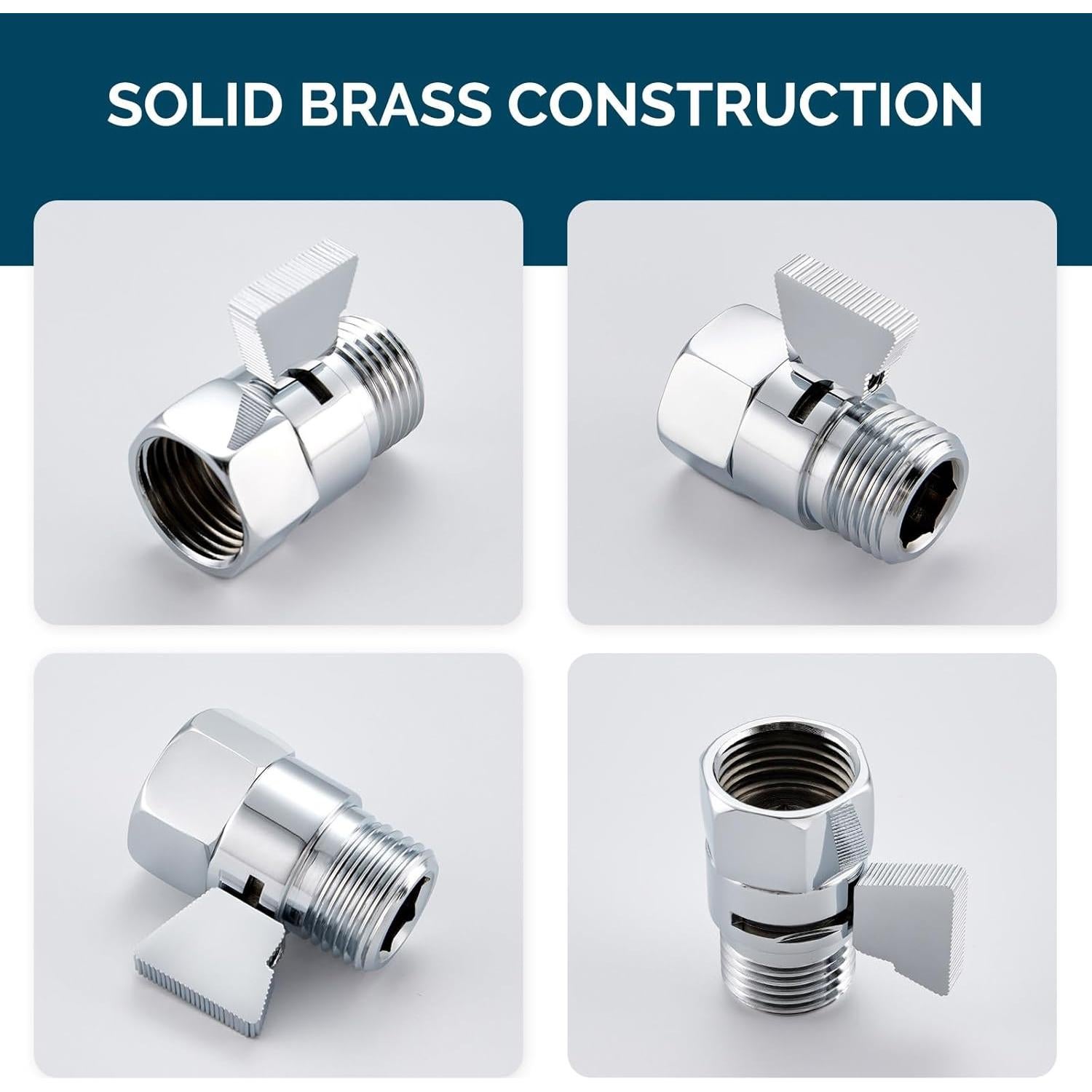 Válvula de Cierre de Latón Angle Simple para Ducha Cromo