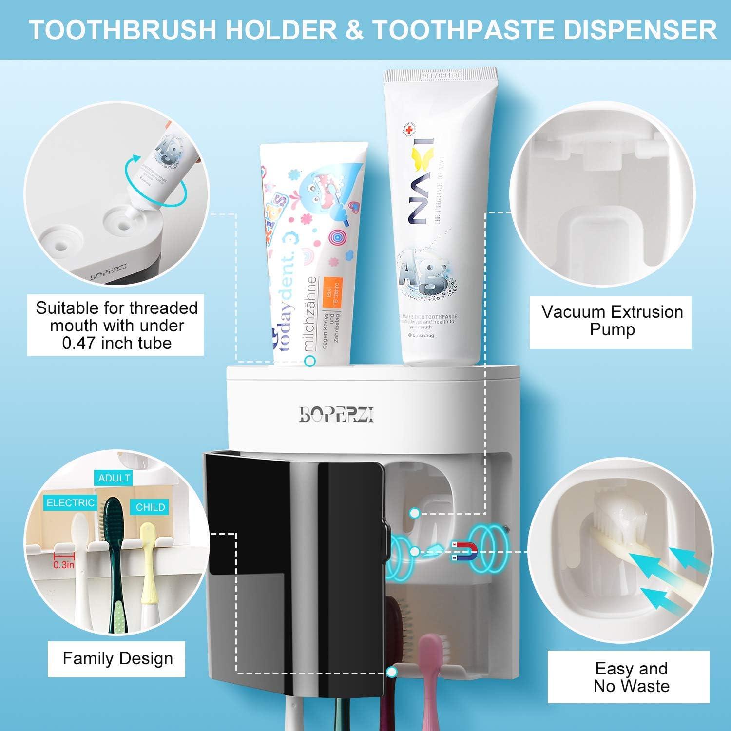 Soporte para Cepillos de Dientes Boperzi con Dispensador Automático