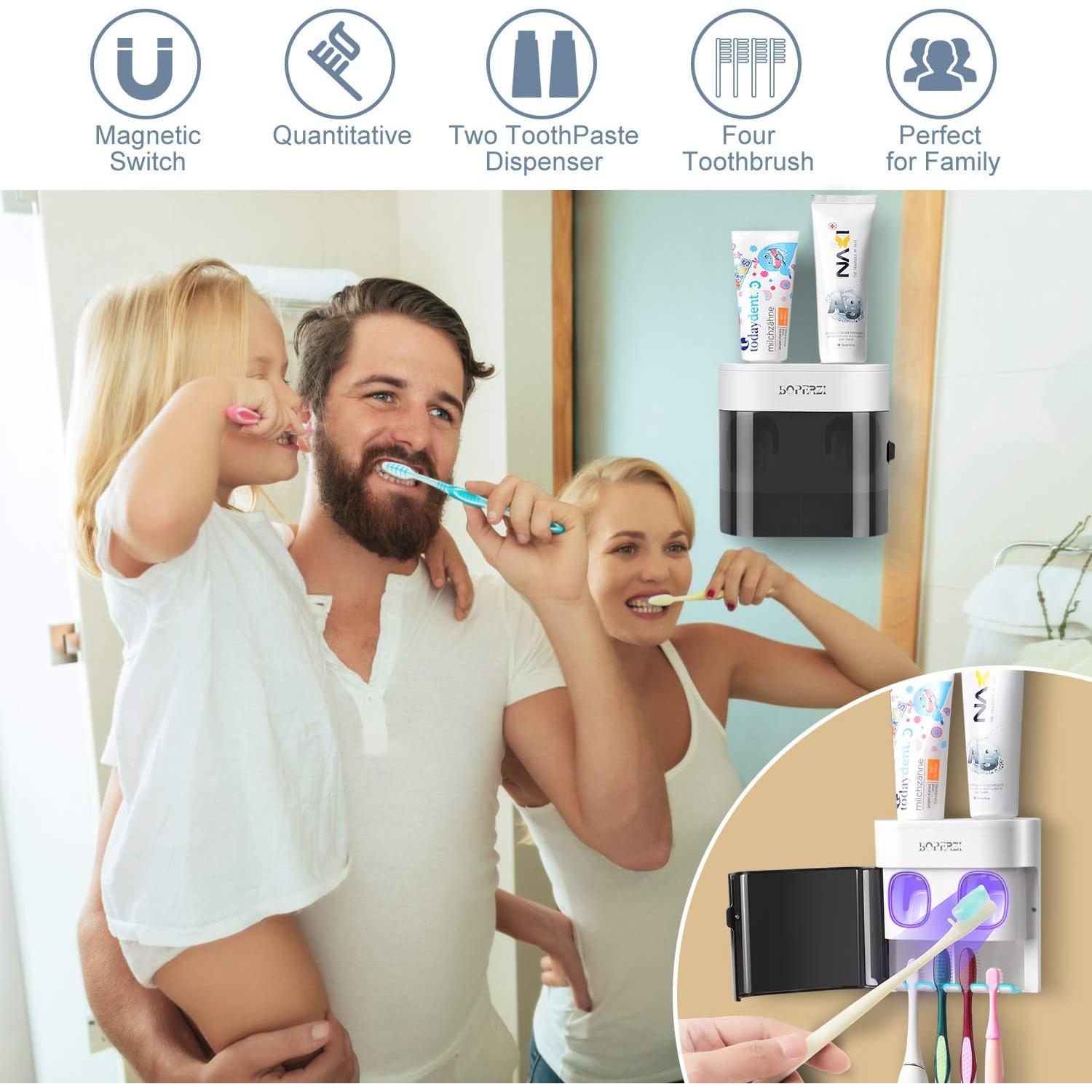 Soporte para Cepillos de Dientes Boperzi con Dispensador Automático