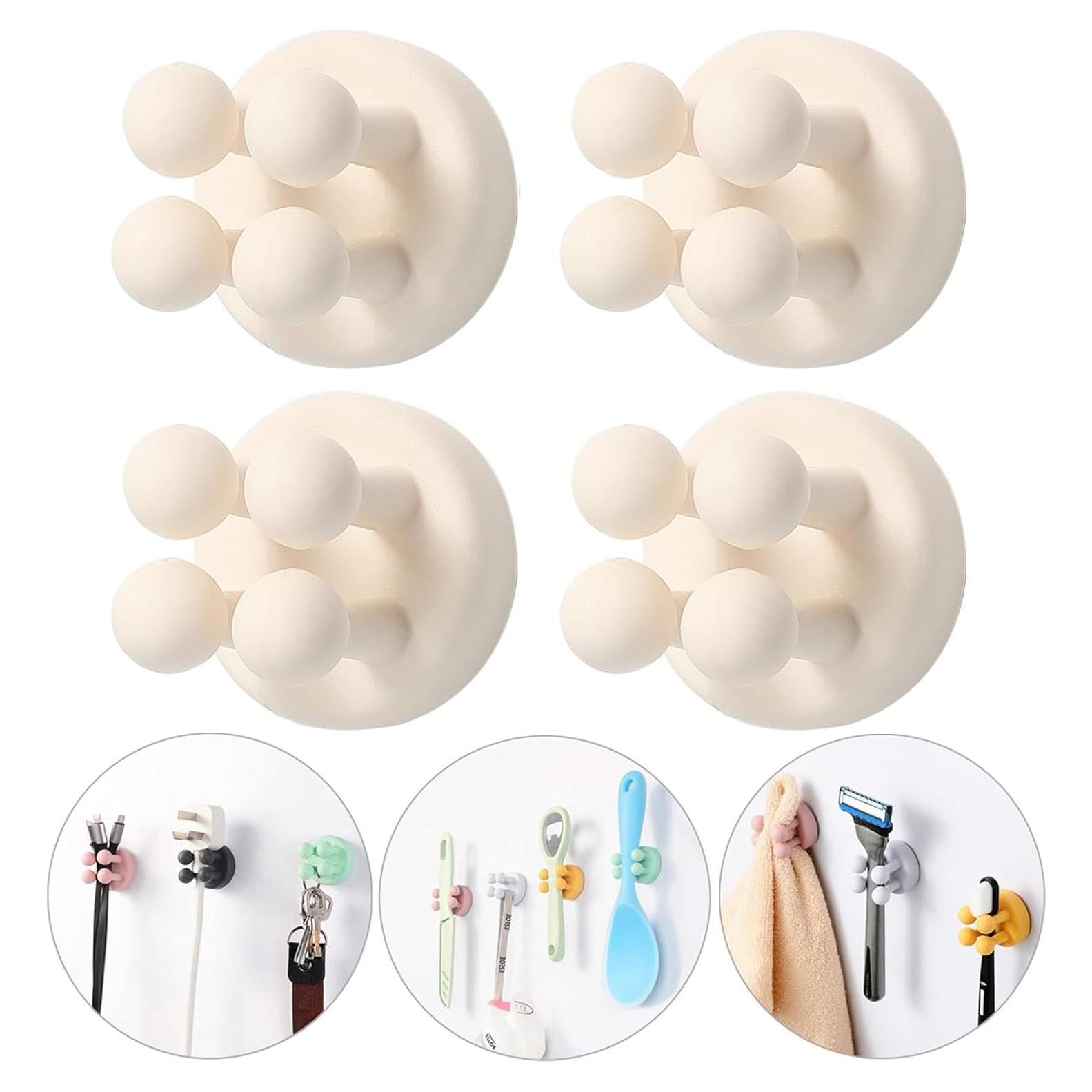 Ganchos Adhesivos Multifuncionales iBetterLife - 4 Pcs para Baño y Cocina