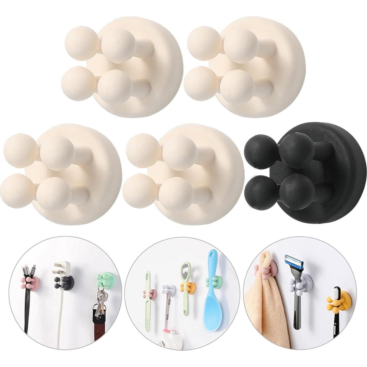 Ganchos Adhesivos Multifuncionales iBetterLife - 4 Pcs para Baño y Cocina