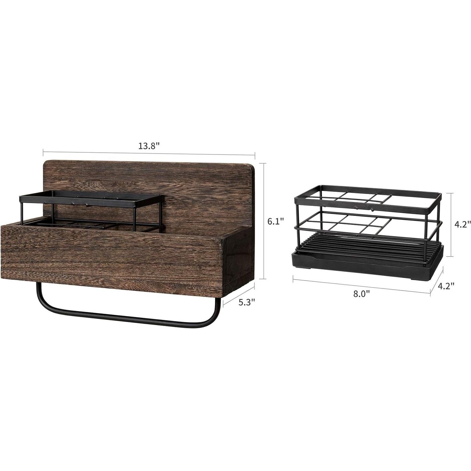 Soporte de Cepillos de Dientes Dahey de Madera con Dispensador