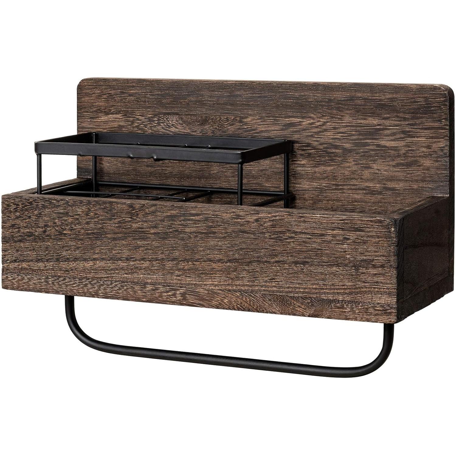 Soporte de Cepillos de Dientes Dahey de Madera con Dispensador