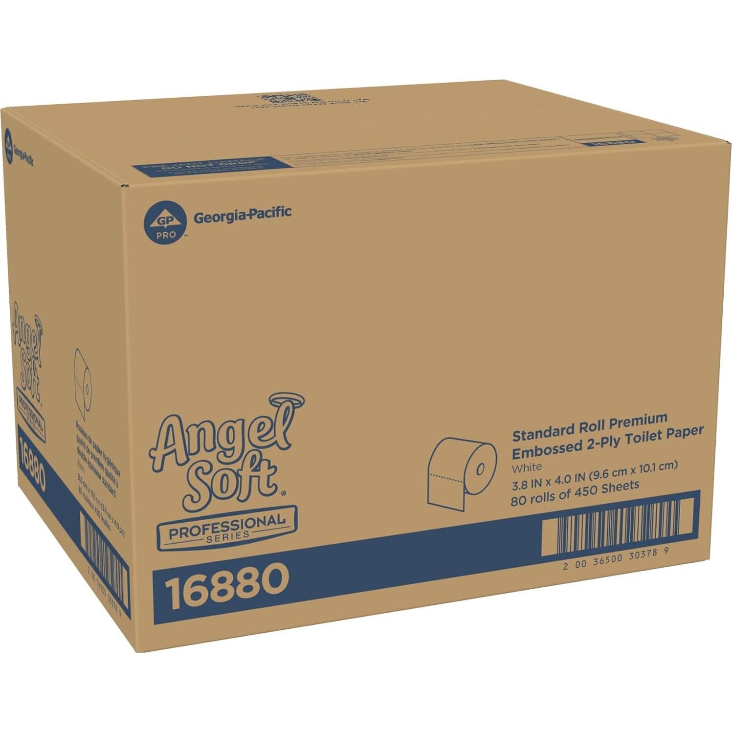 Papel Higiénico Angel Soft Georgia-Pacific 80 Rollos 450 Hojas