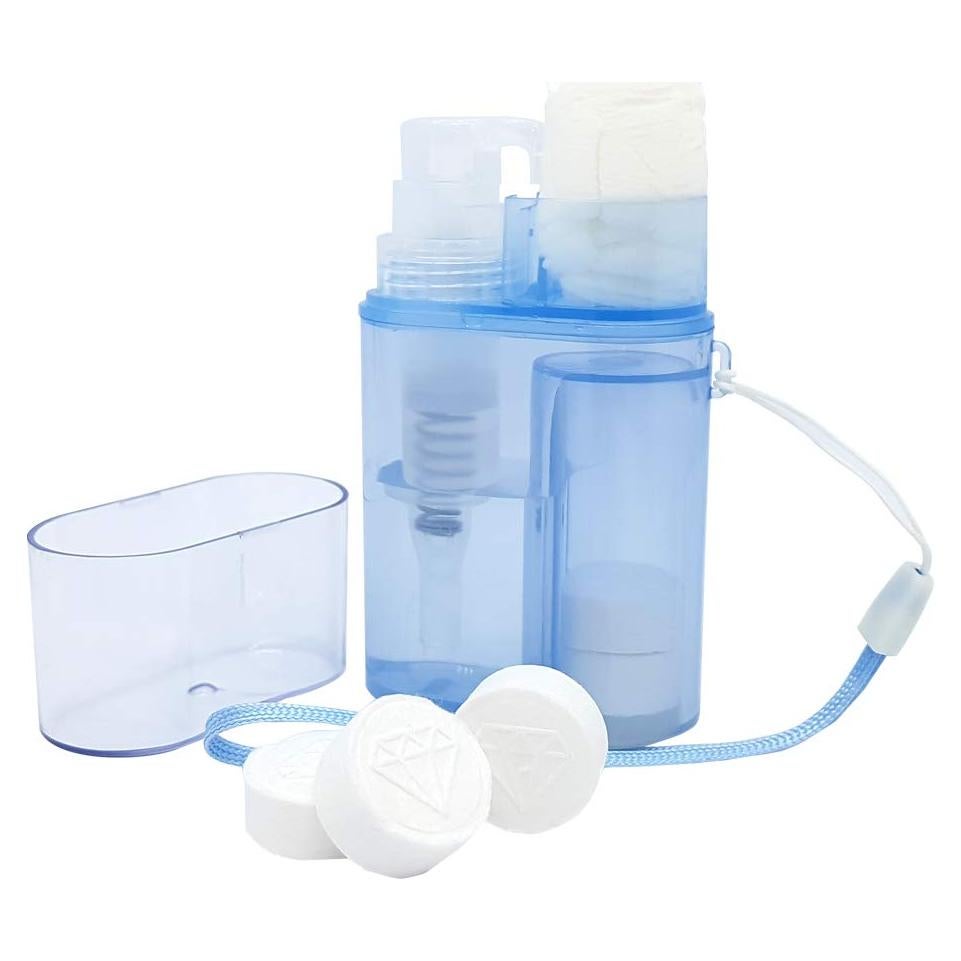 Dispensador de Toallas Comprimidas para Camping - 5 Toallitas