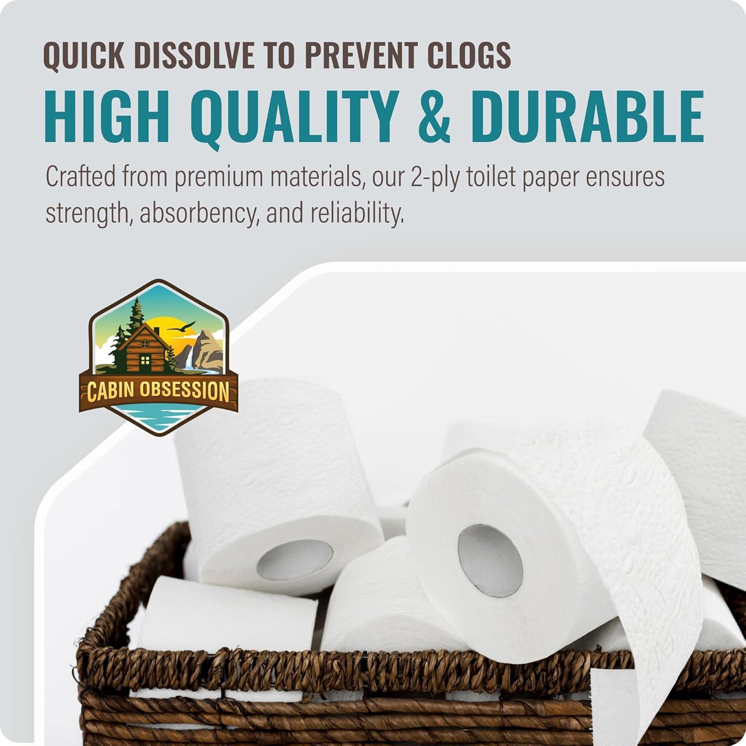 Papel Higiénico Biodegradable RV 12 Rollos 2 Capas Disolución Rápida