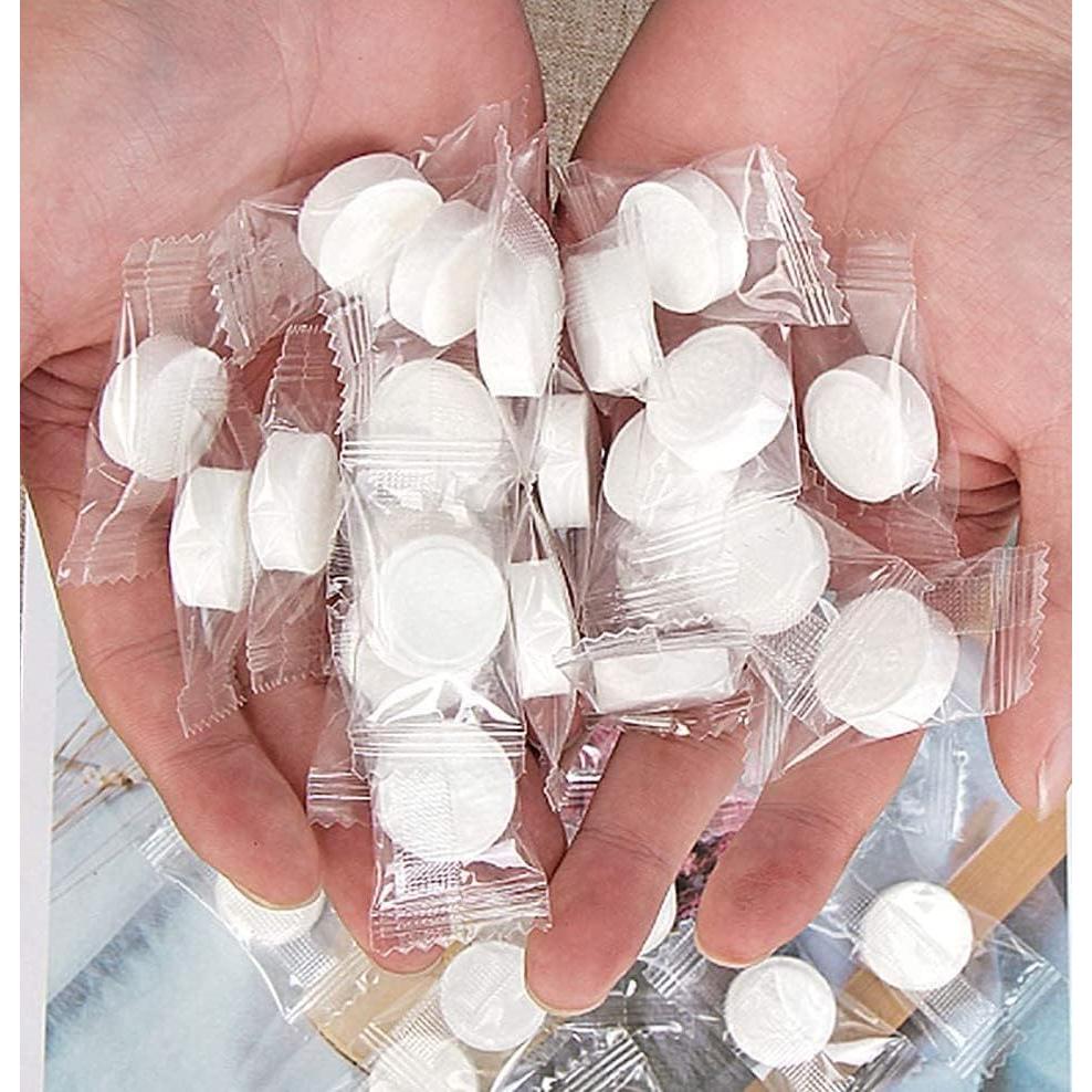 Tableta Mágica de Pañuelo Moneda - 100 Piezas, Compacta y Ecológica