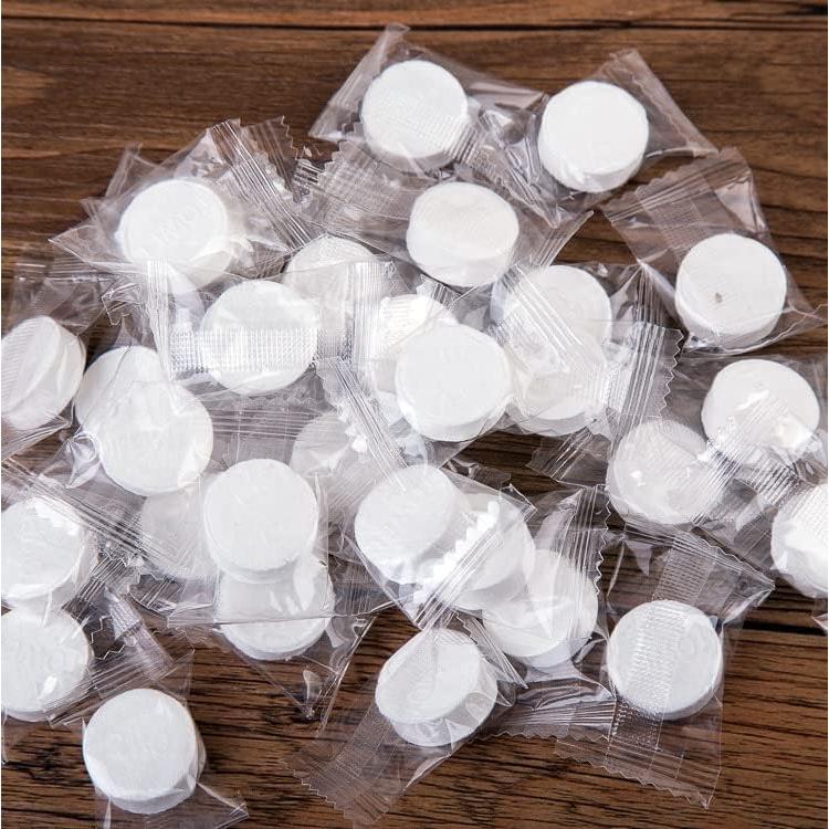 Tableta Mágica de Pañuelo Moneda - 100 Piezas, Compacta y Ecológica