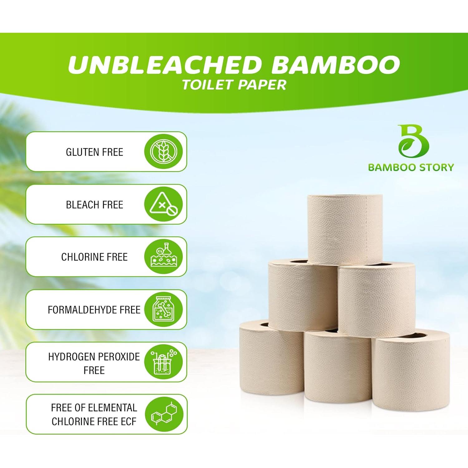 Papel Higiénico Ecológico Bamboo Story 12 Rollos 3PLY