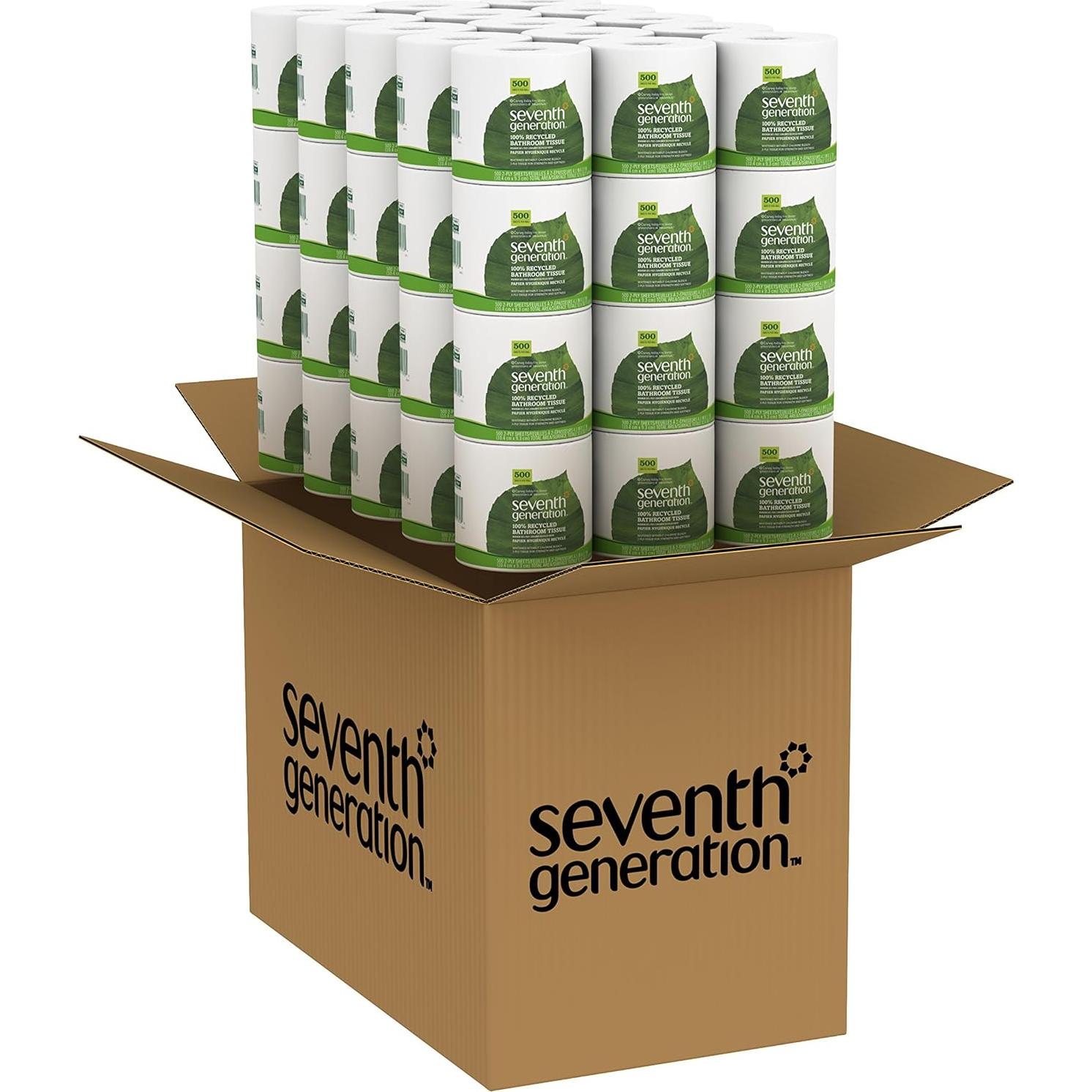Papel Higiénico 2 Capas Seventh Generation 100% Reciclado 500 Hojas