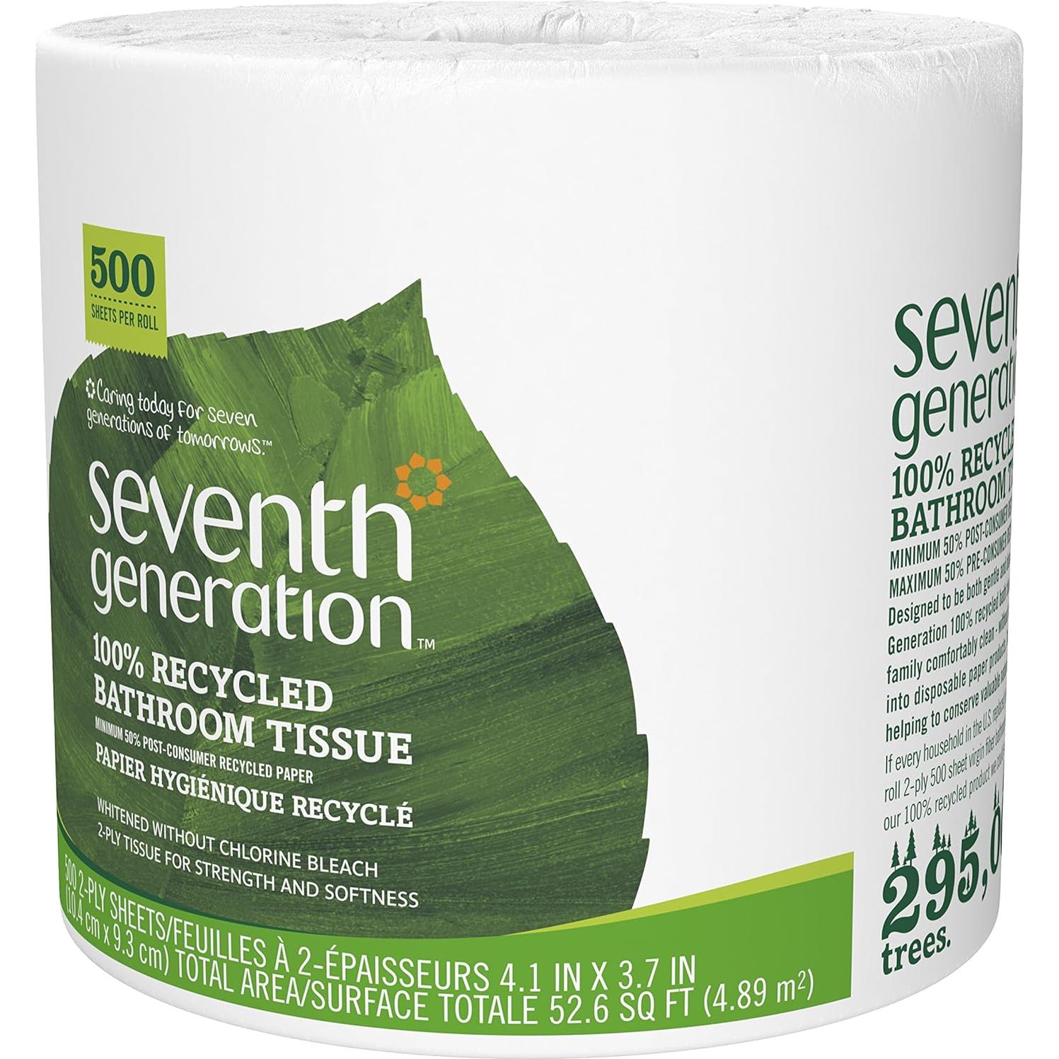 Papel Higiénico 2 Capas Seventh Generation 100% Reciclado 500 Hojas