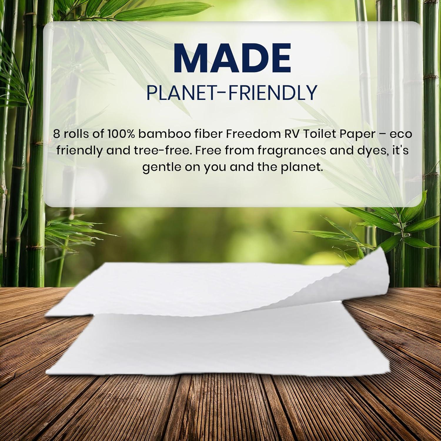 Papel Higiénico Biodegradable Freedom Living 8 Rollos 500 Hojas