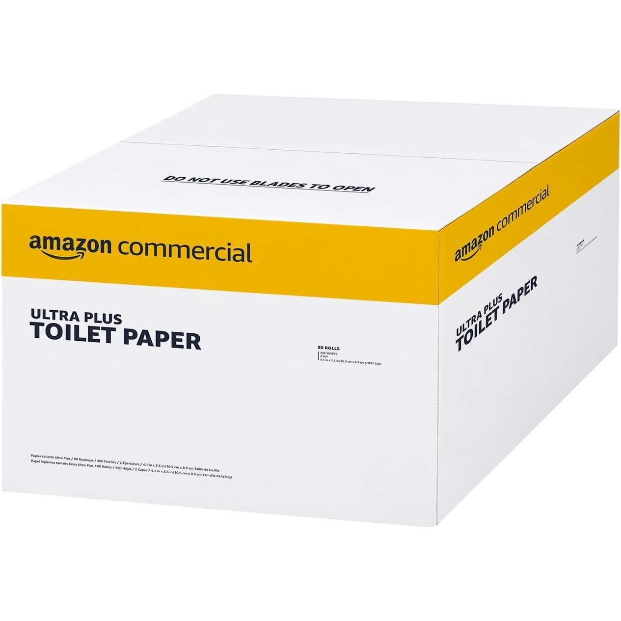 Papel Higiénico Ultra Plus AmazonCommercial 2 Capas 80 Rollos