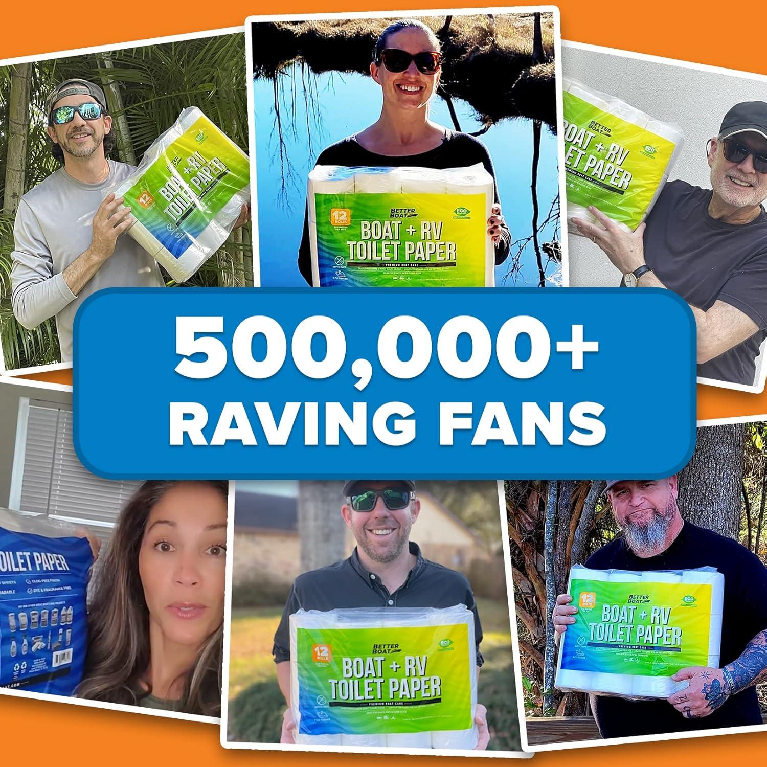 Papel Higiénico Biodegradable 2 Capas para Barcos y RV - 12 Rollos