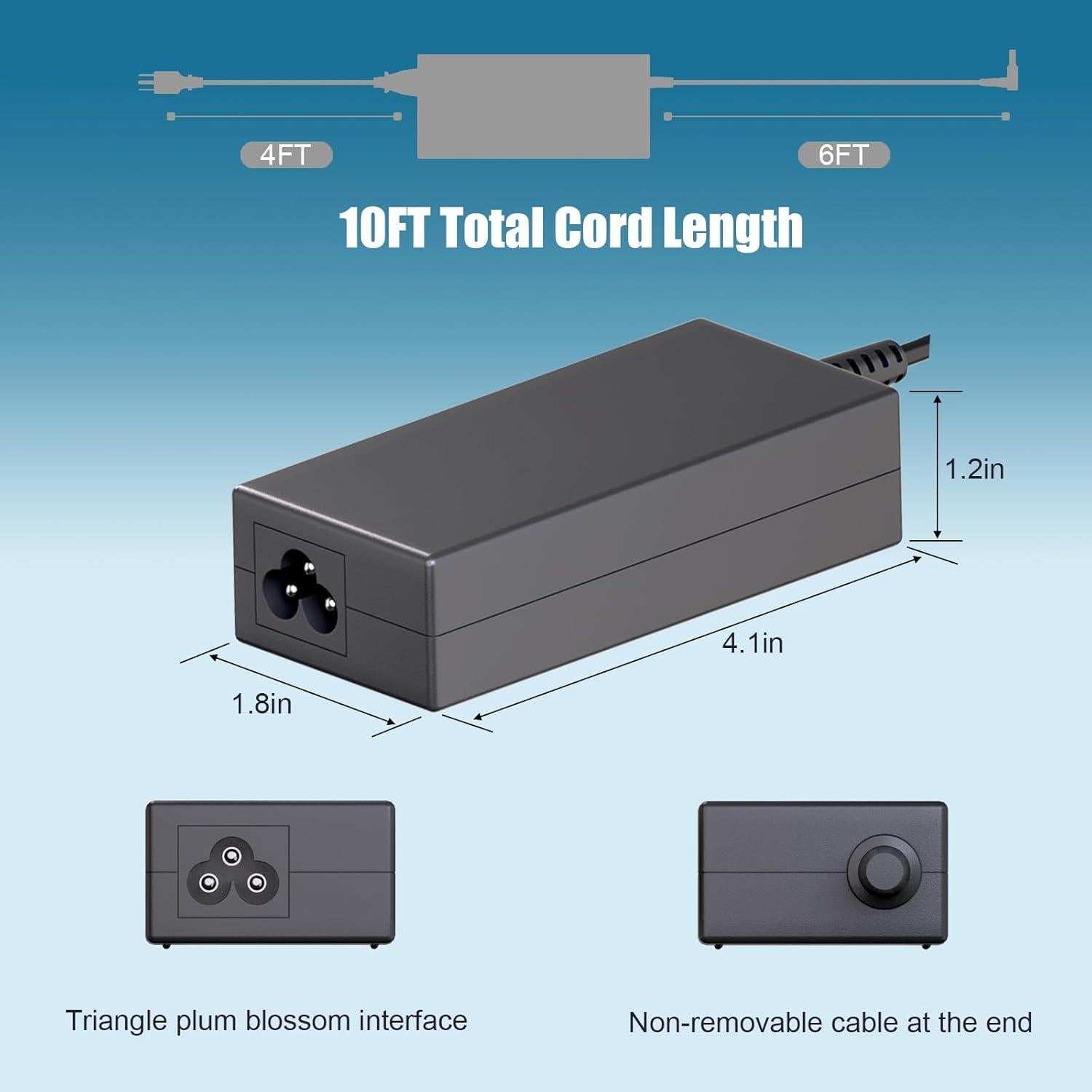 Cargador AC 65W para HP Probook y Elitebook con Punta Azul