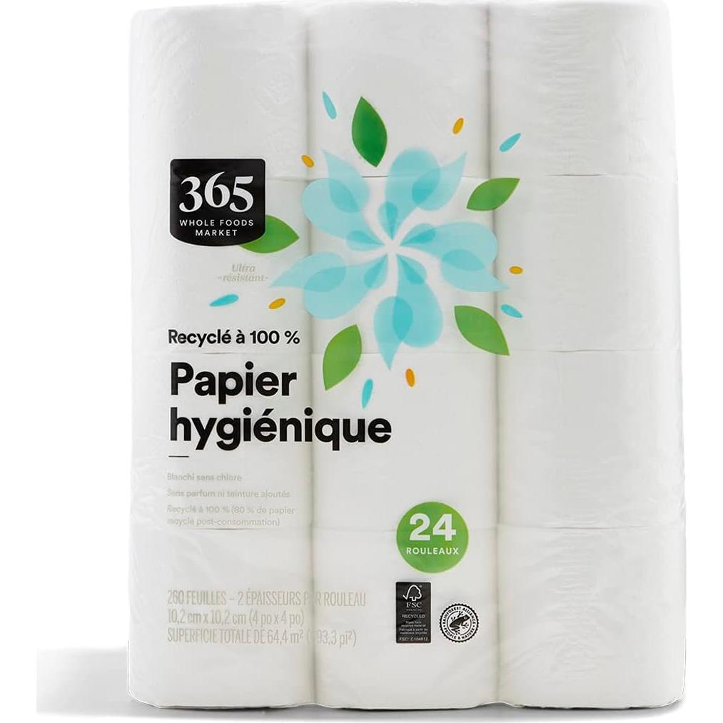 Papel Higiénico 100% Reciclado 365 Whole Foods 24 Rollos