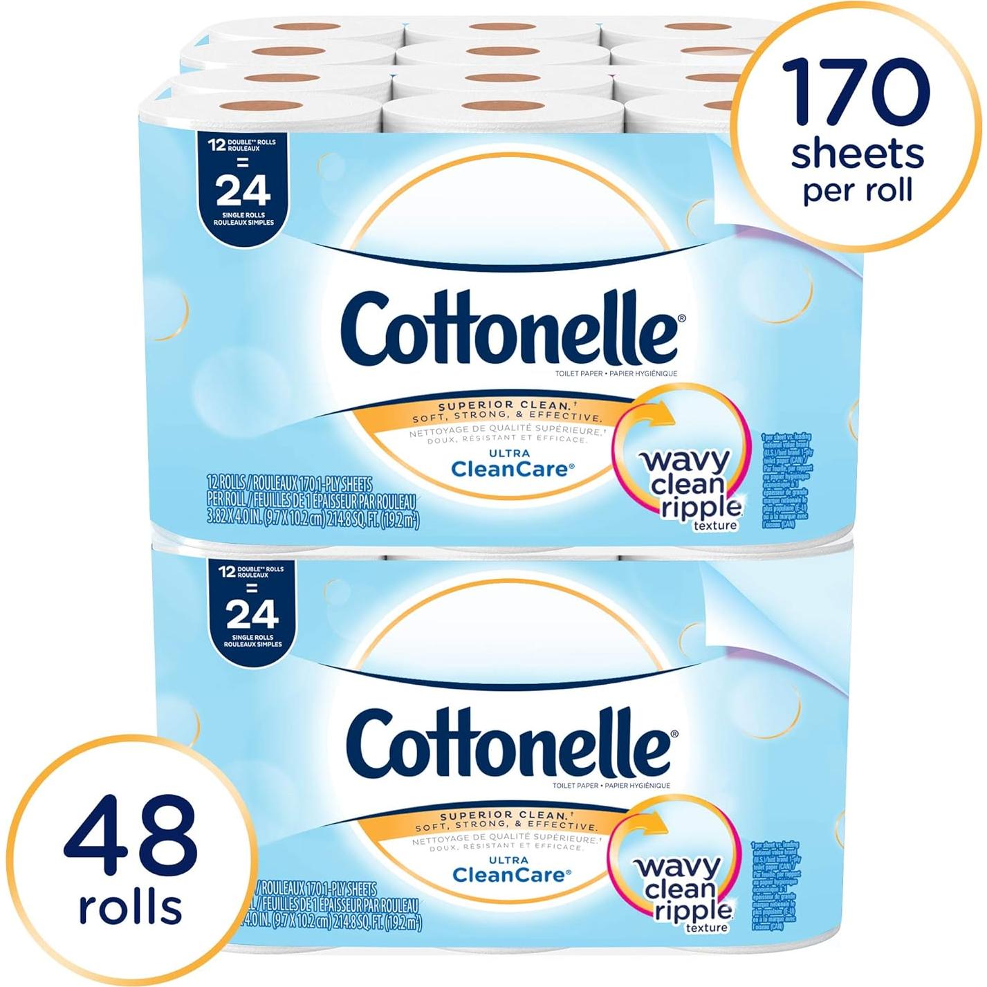 Papel Higiénico a Granel Cottonelle Ultra CleanCare 48 Rollos