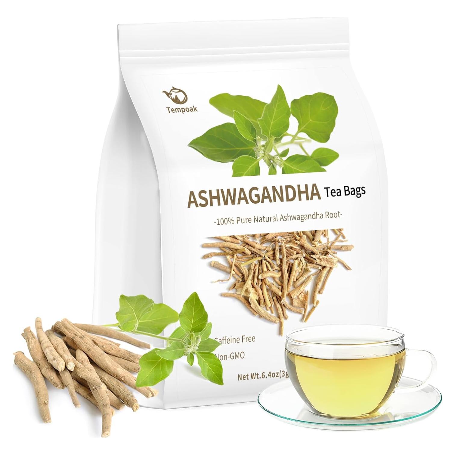 Bolsitas de Té Herbal Puro Tempoak - 60 Unidades Ashwagandha