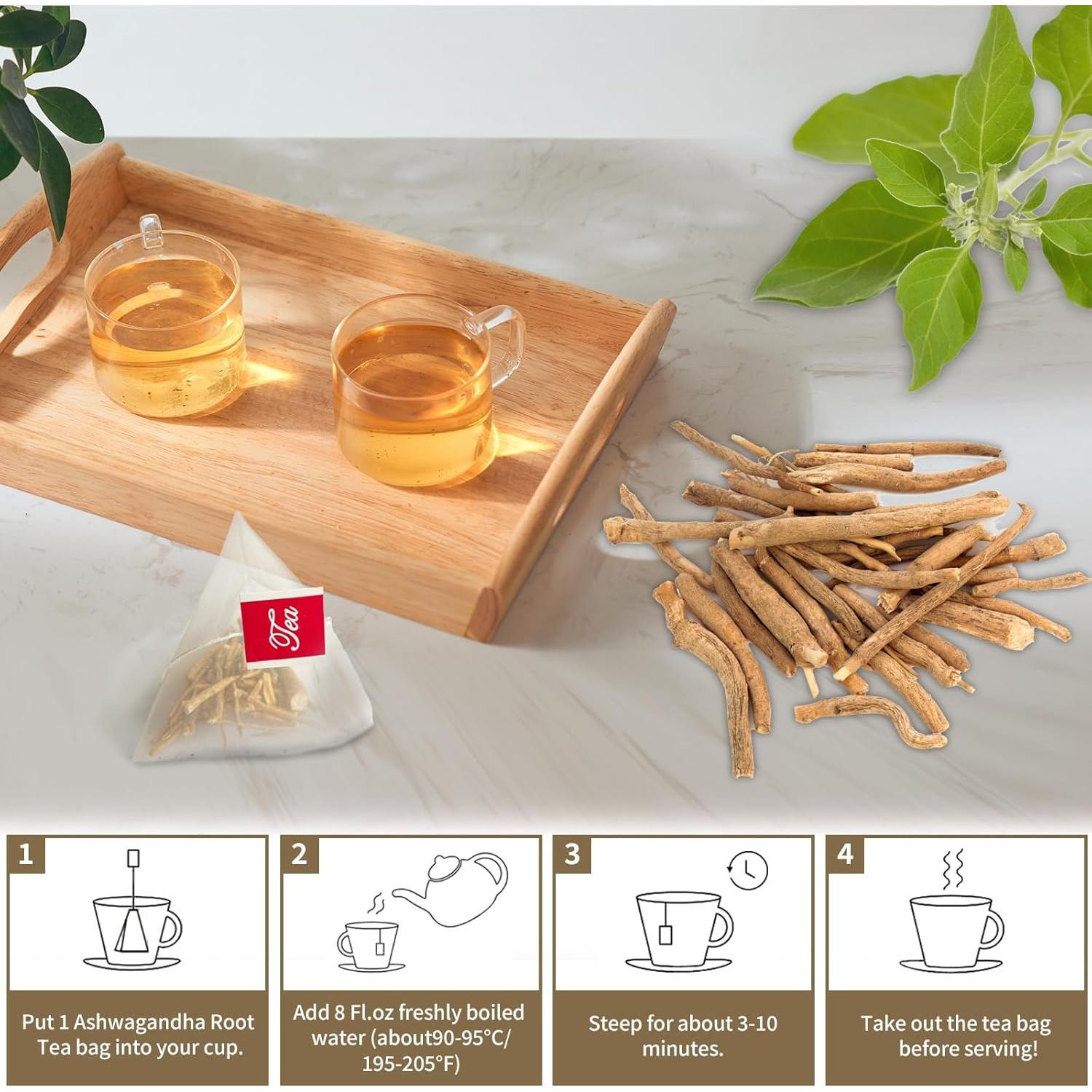 Bolsitas de Té Herbal Puro Tempoak - 60 Unidades Ashwagandha