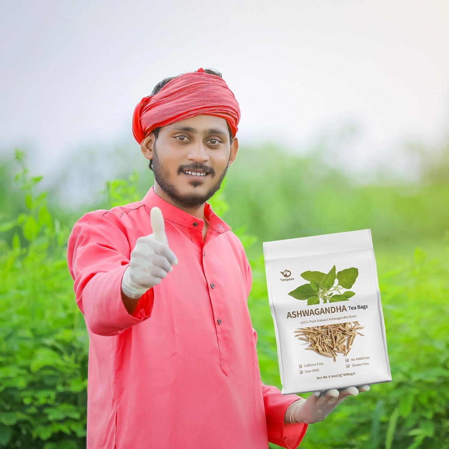 Bolsitas de Té Herbal Puro Tempoak - 60 Unidades Ashwagandha