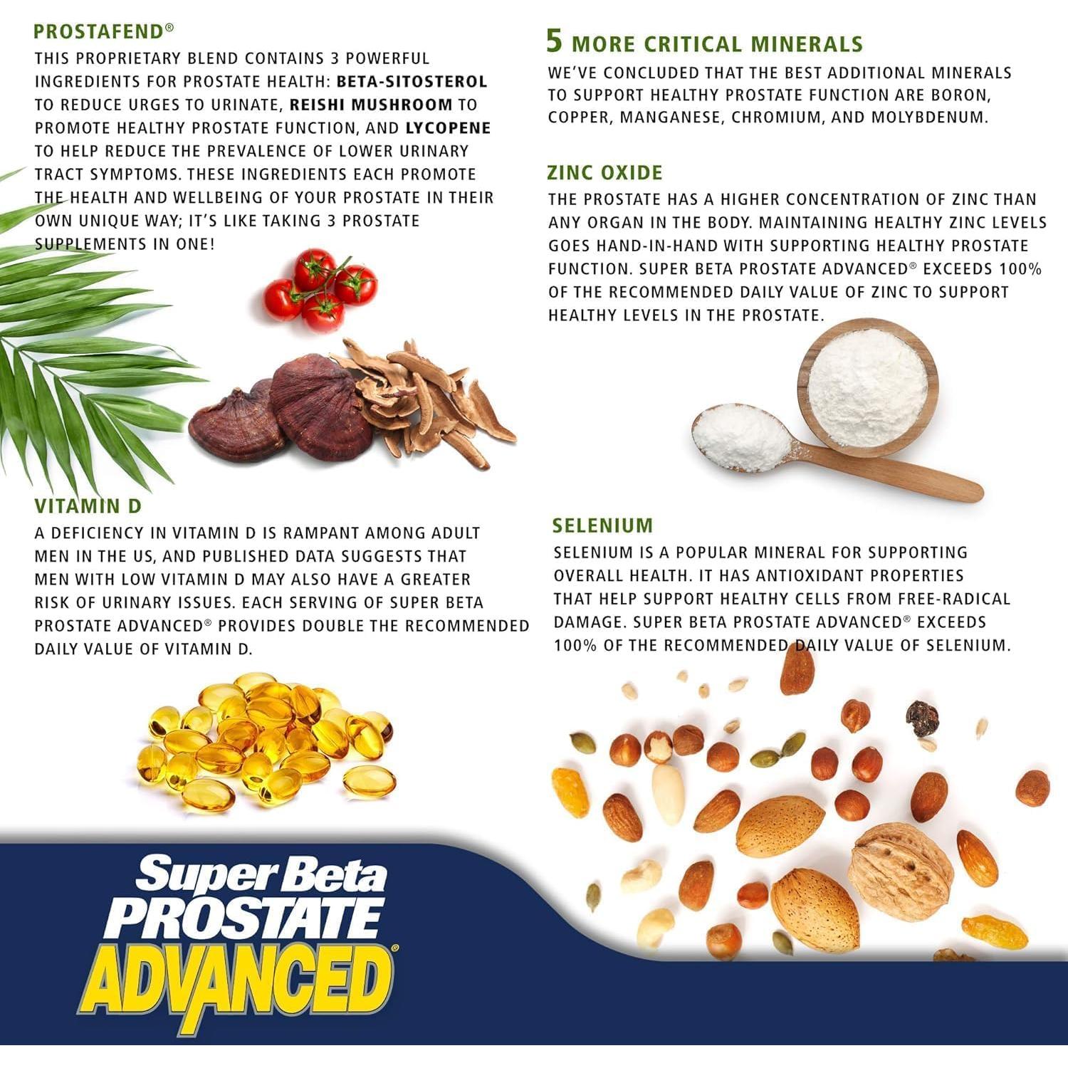 Suplemento Prostático Super Beta Prostate Avanzado 120 Tabletas