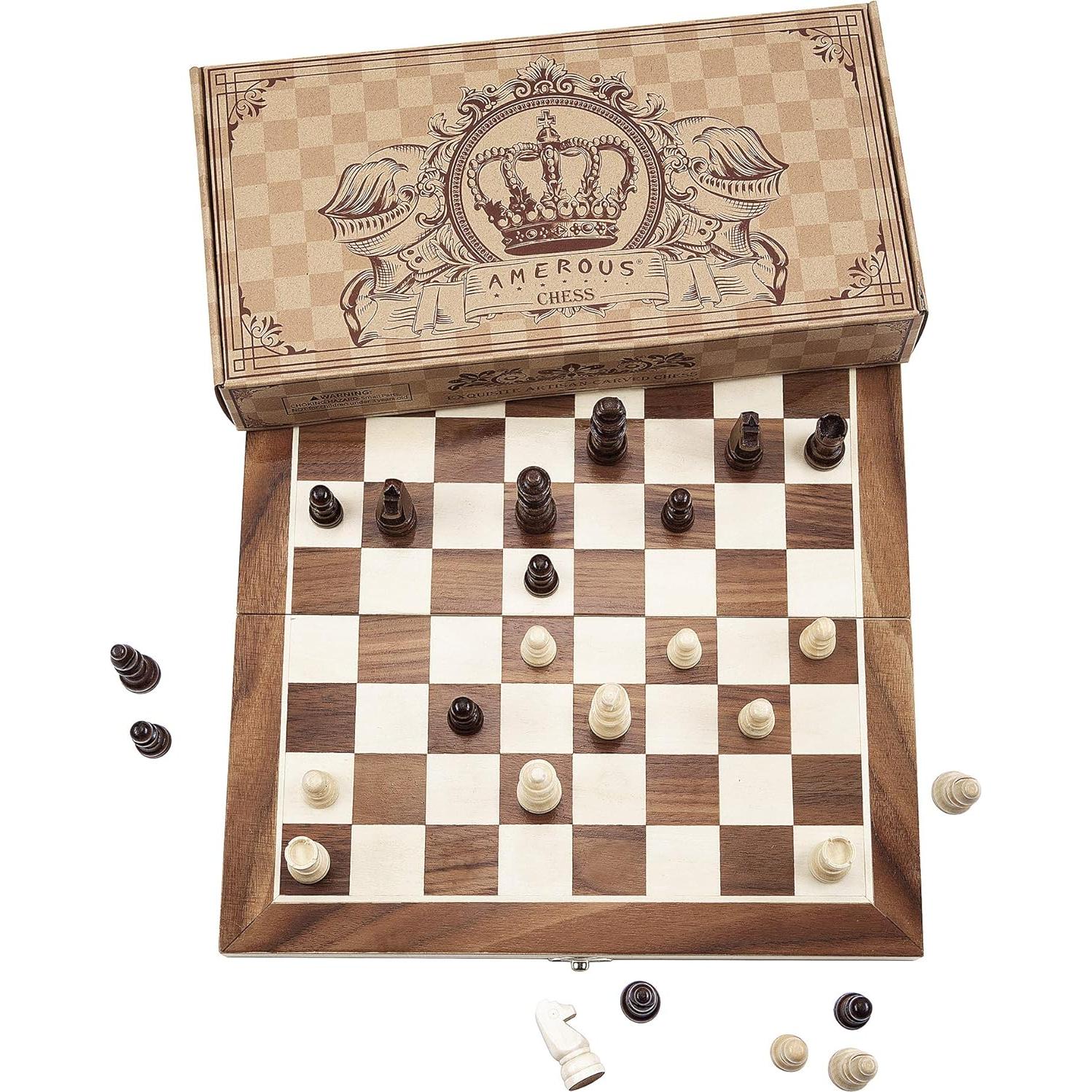 Juego de Ajedrez Magnético de Madera Amerous 30.48 cm