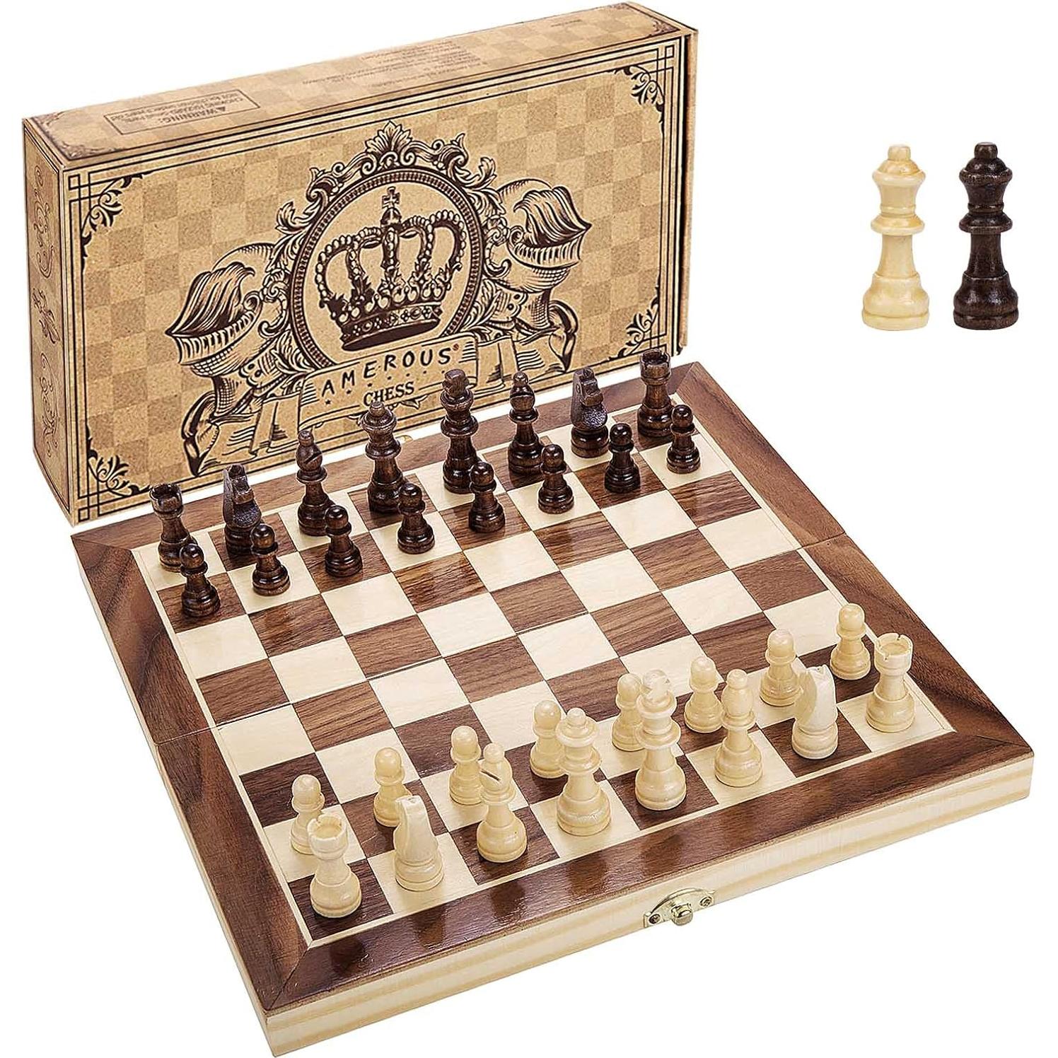 Juego de Ajedrez Magnético de Madera Amerous 30.48 cm