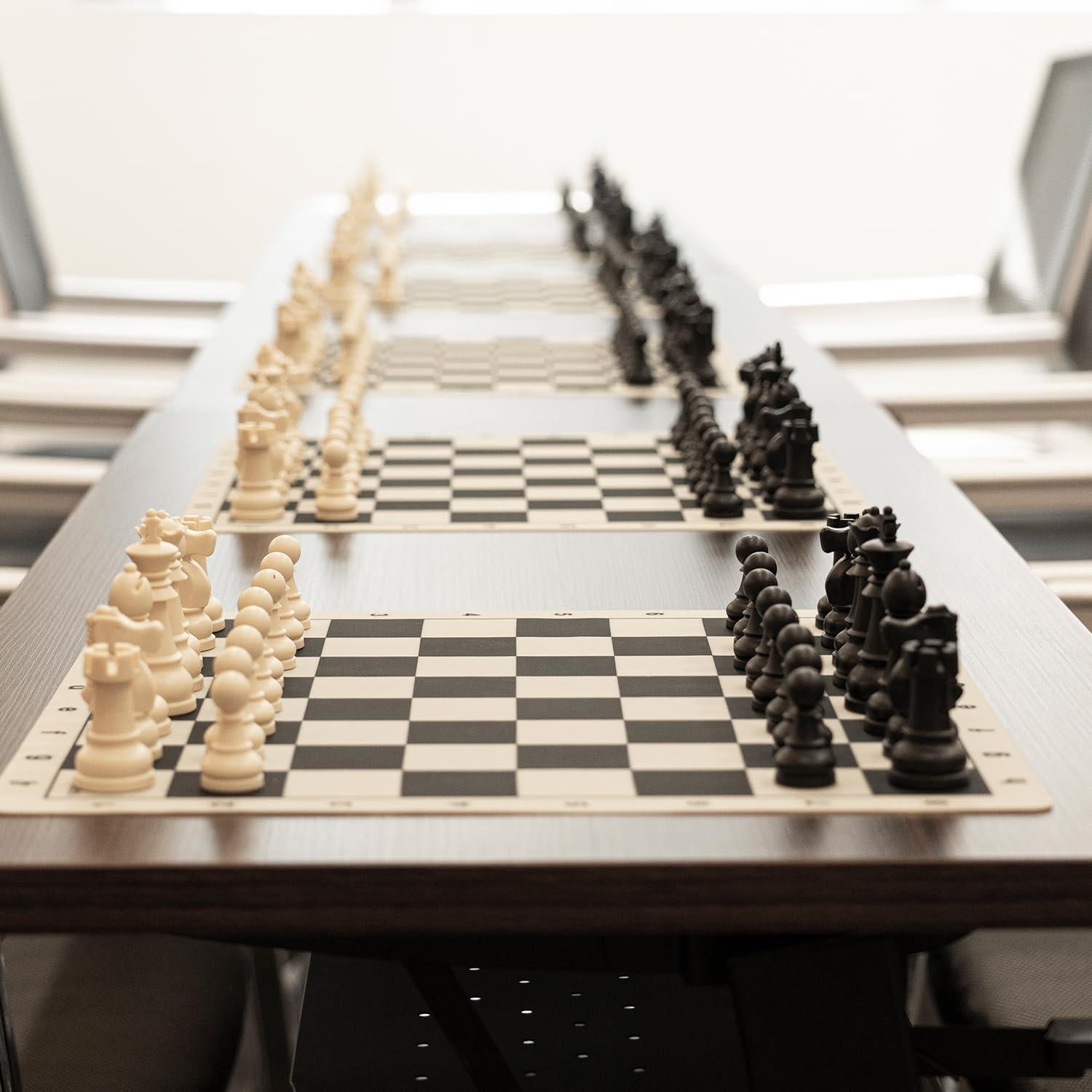 Juego de Ajedrez A&A - Tablero Silicona 38x38cm Piezas Staunton