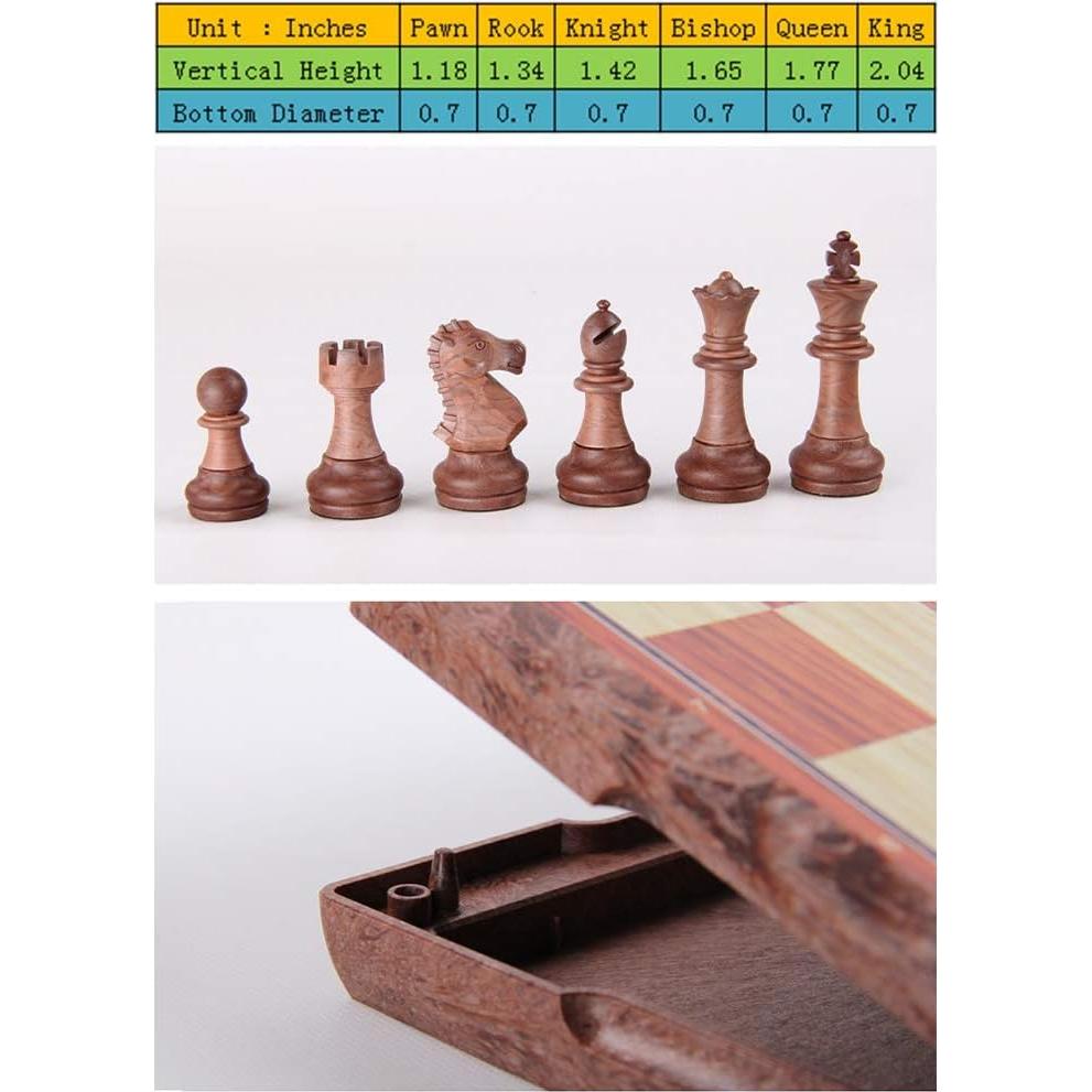 Juego de Ajedrez Plegable Magnético Yalloy 28x24.5 cm