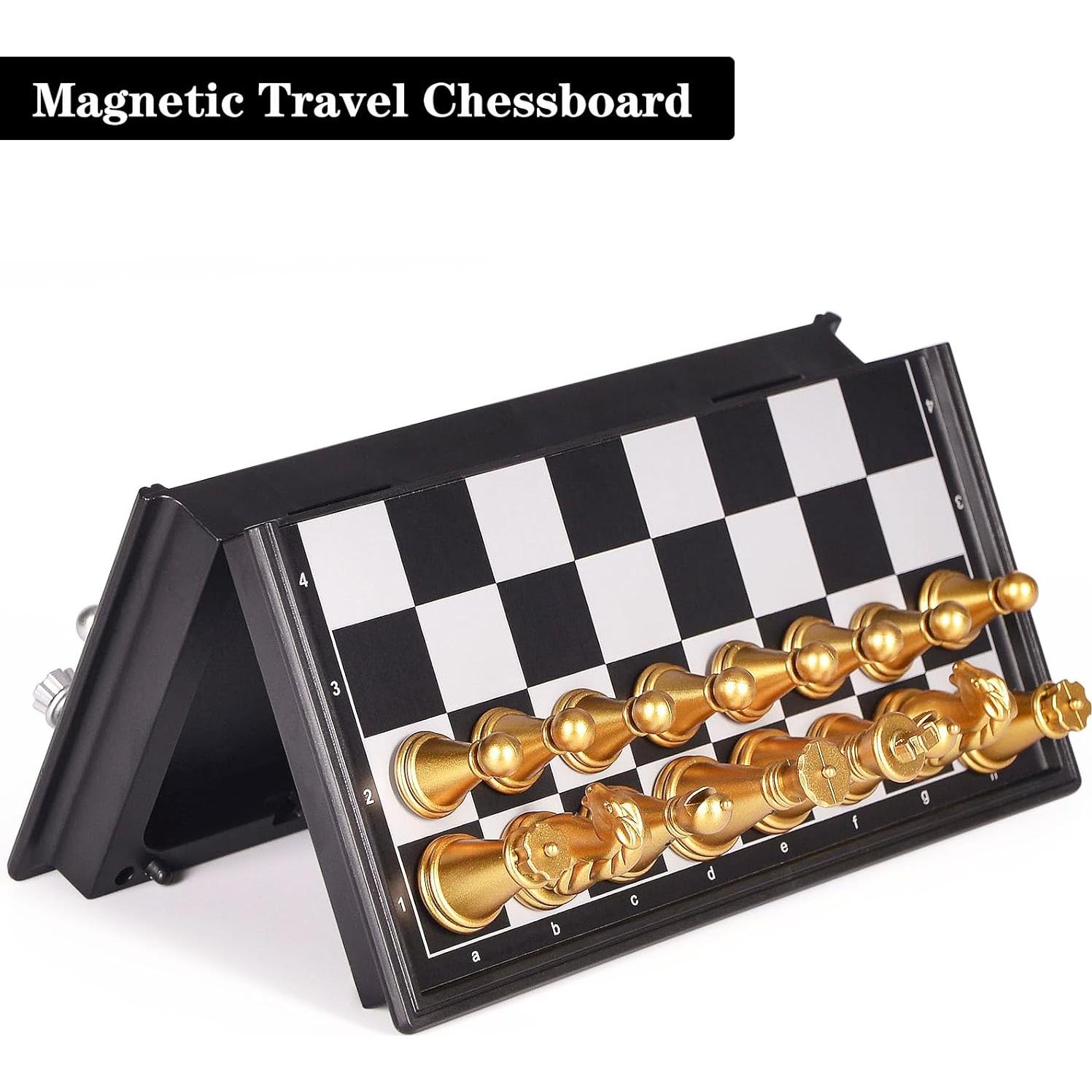 Juego de Ajedrez Magnético KICTERO Mini 12.7 cm Plegable