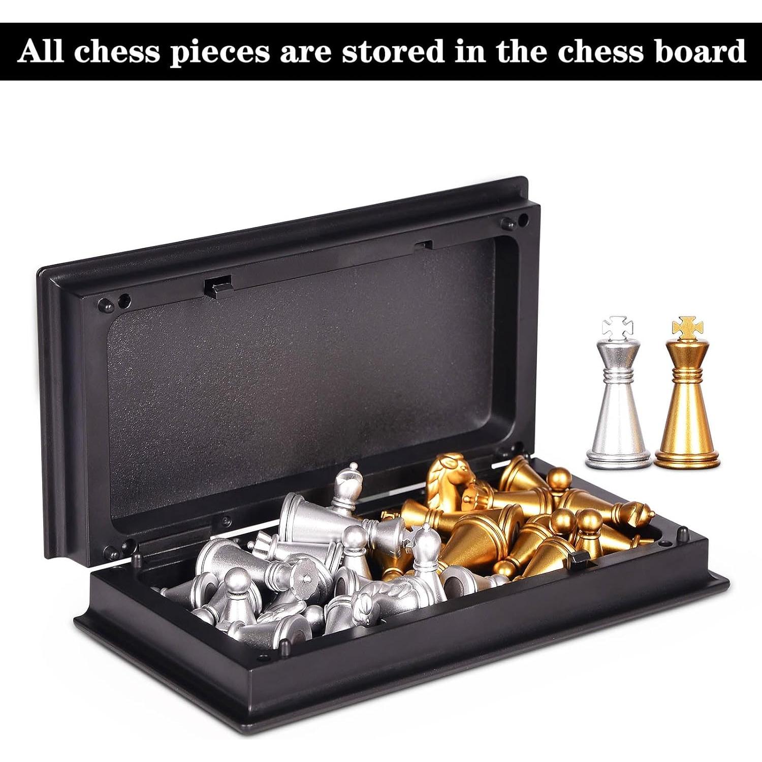 Juego de Ajedrez Magnético KICTERO Mini 12.7 cm Plegable