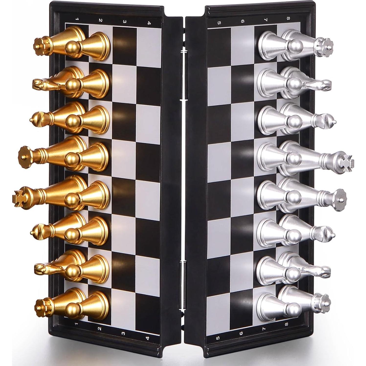 Juego de Ajedrez Magnético KICTERO Mini 12.7 cm Plegable