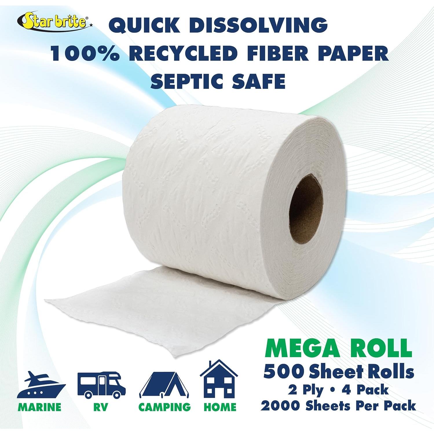 Papel Higiénico STAR BRITE Grado Marino 4 Rollos 500 Hojas