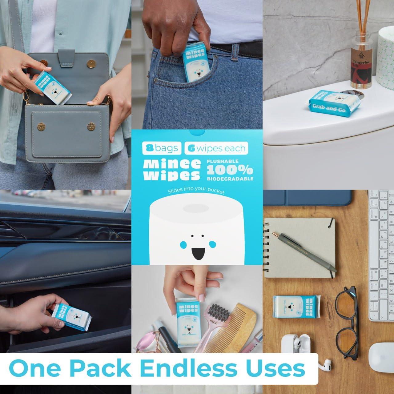 Toallitas Húmedas Desechables Minee - Paquete de 48 Toallitas