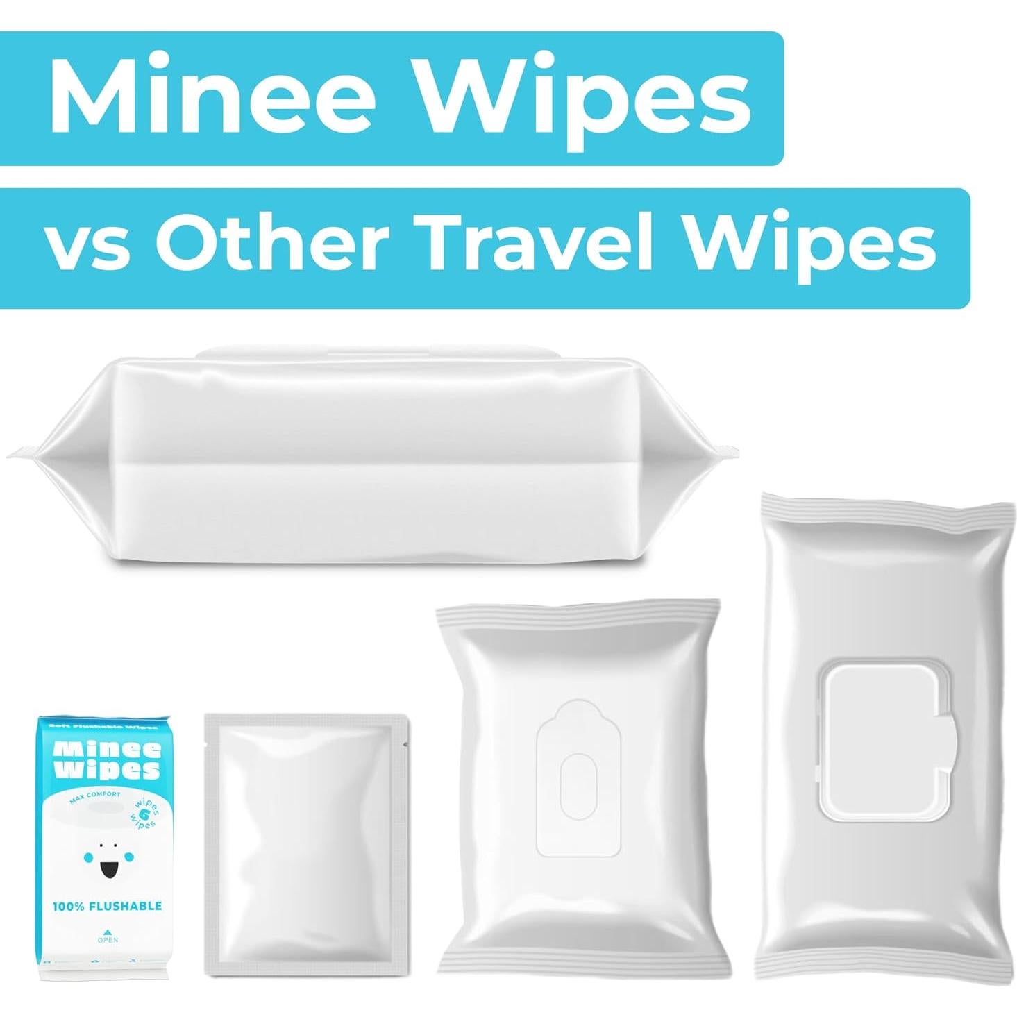 Toallitas Húmedas Desechables Minee - Paquete de 48 Toallitas